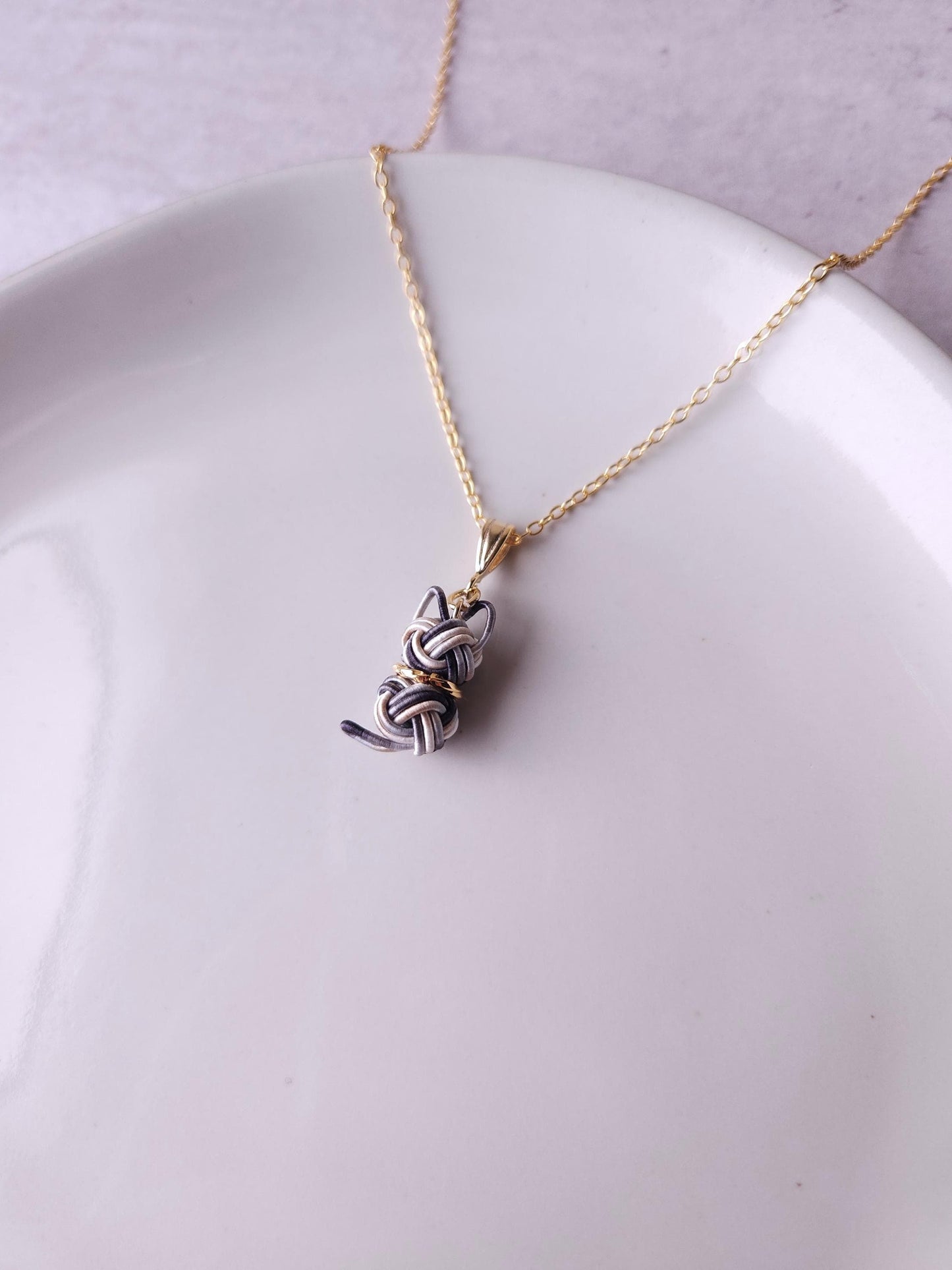 Cat Necklace - Calico Tabby