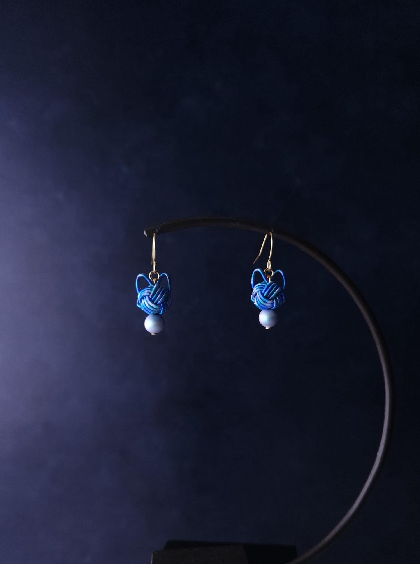 Cat Head Earrings - Blue Mix