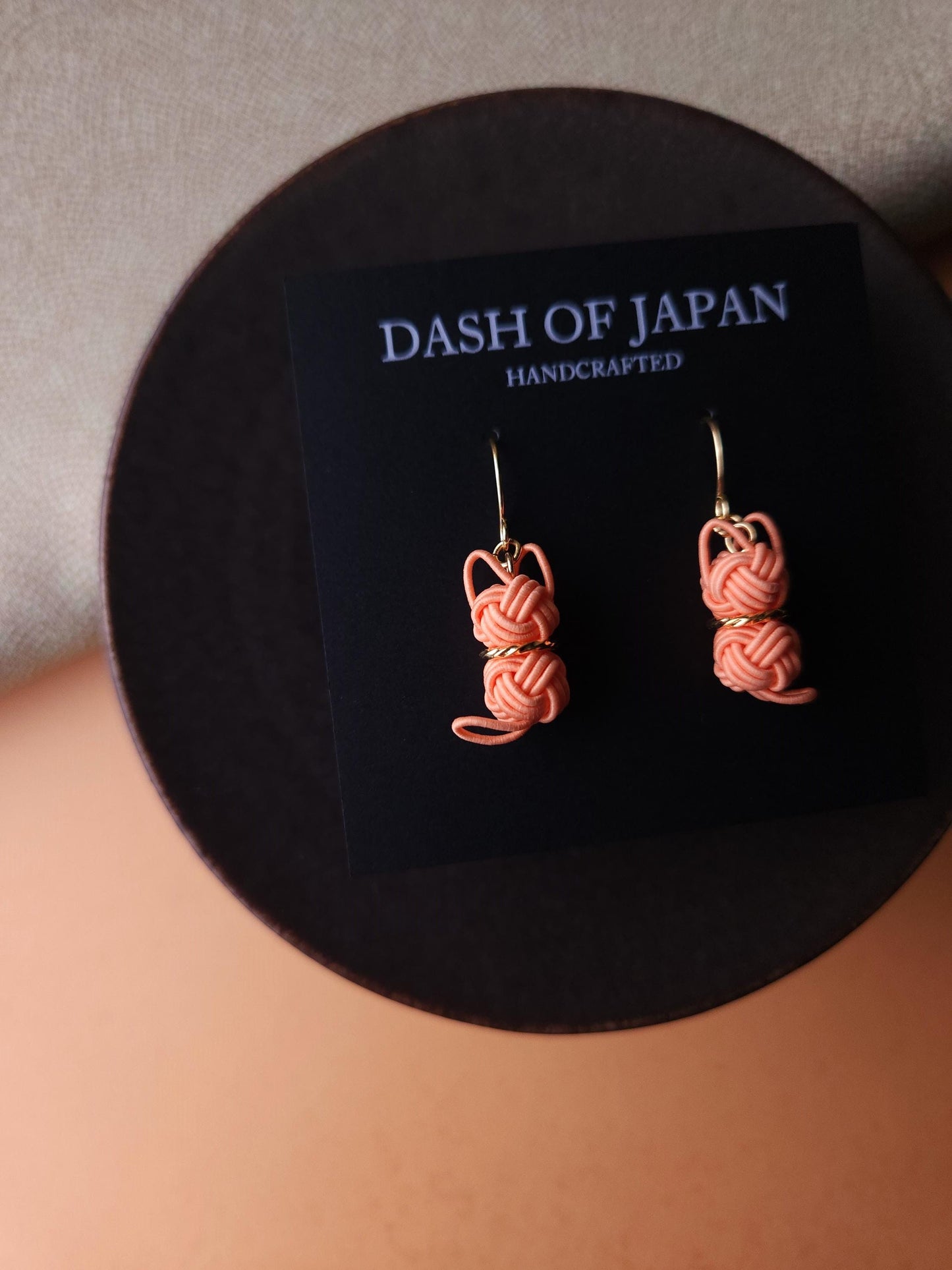 Cat Earrings - Apricot Orange