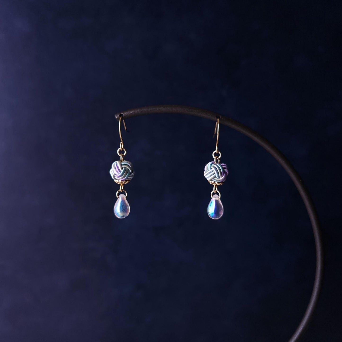 Simple Drop Earrings - Hydrangea Blue