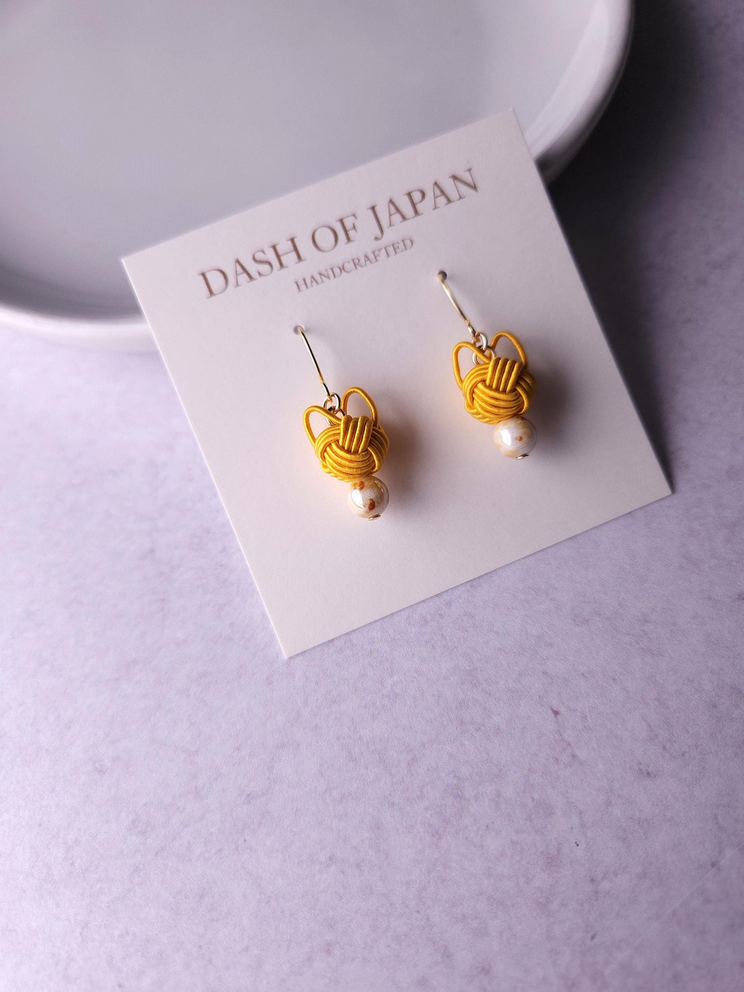 Cat Head Earrings - Yellow