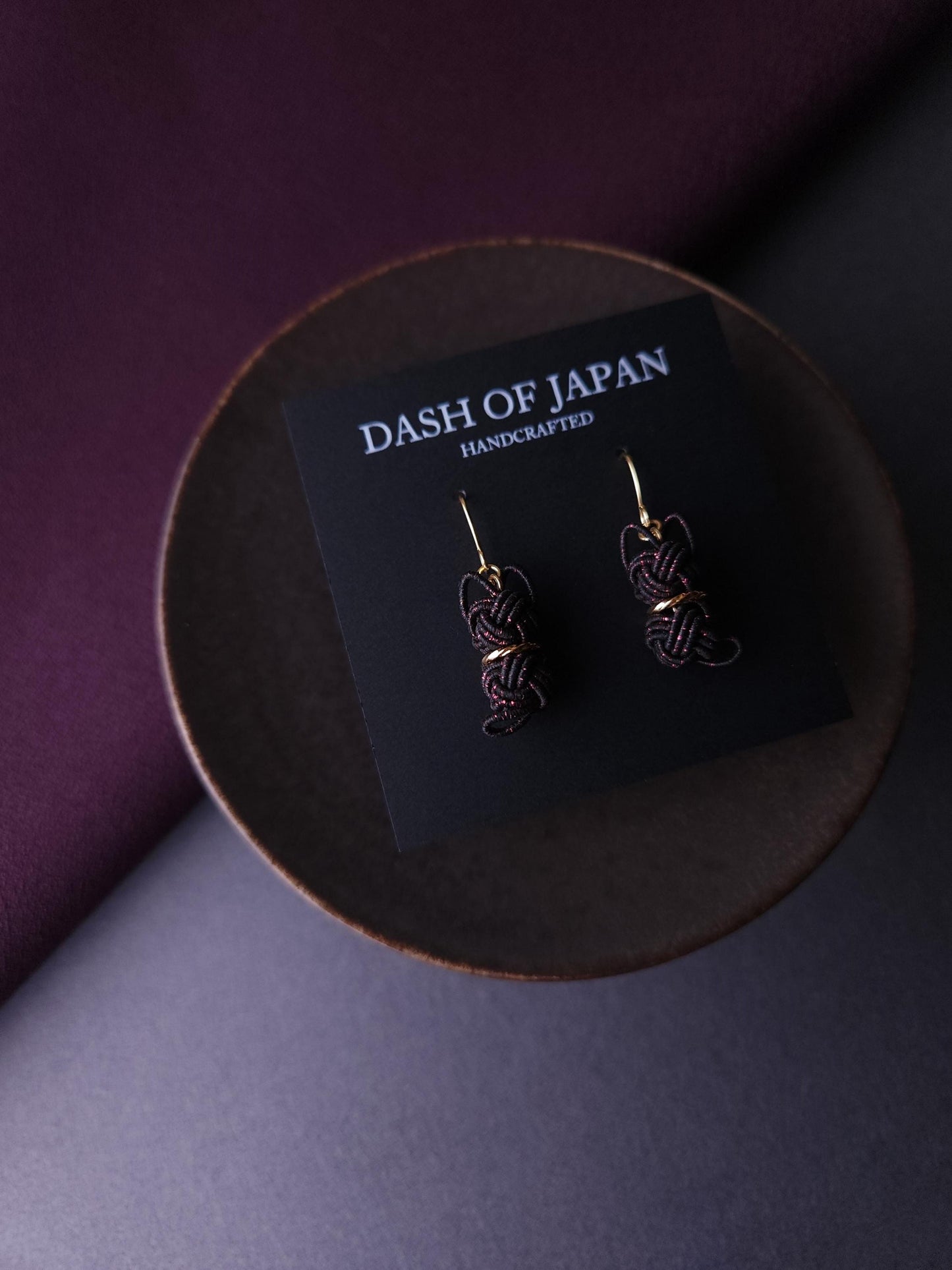 Cat Earrings - Black and Pink