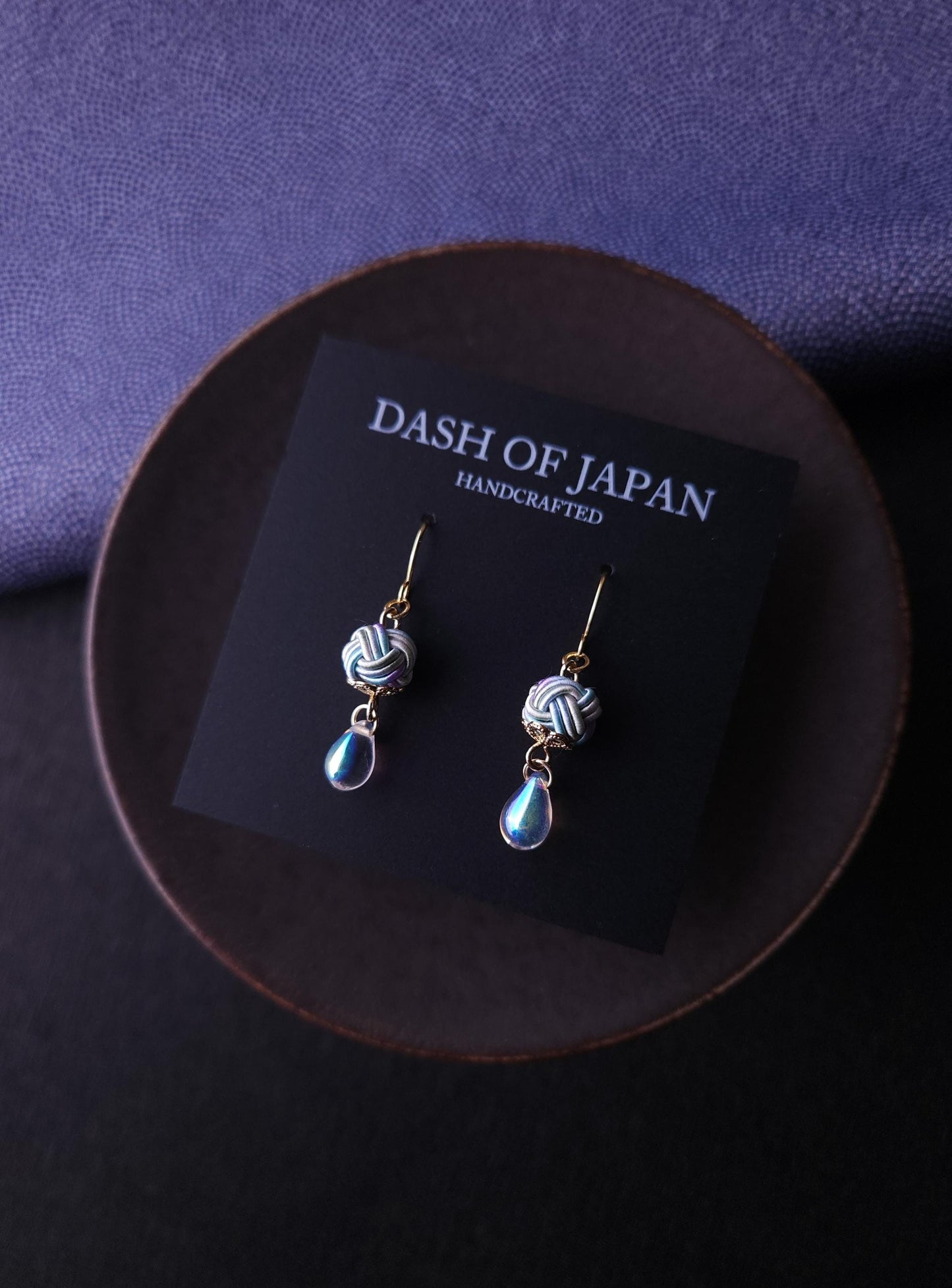 Simple Drop Earrings - Hydrangea Blue