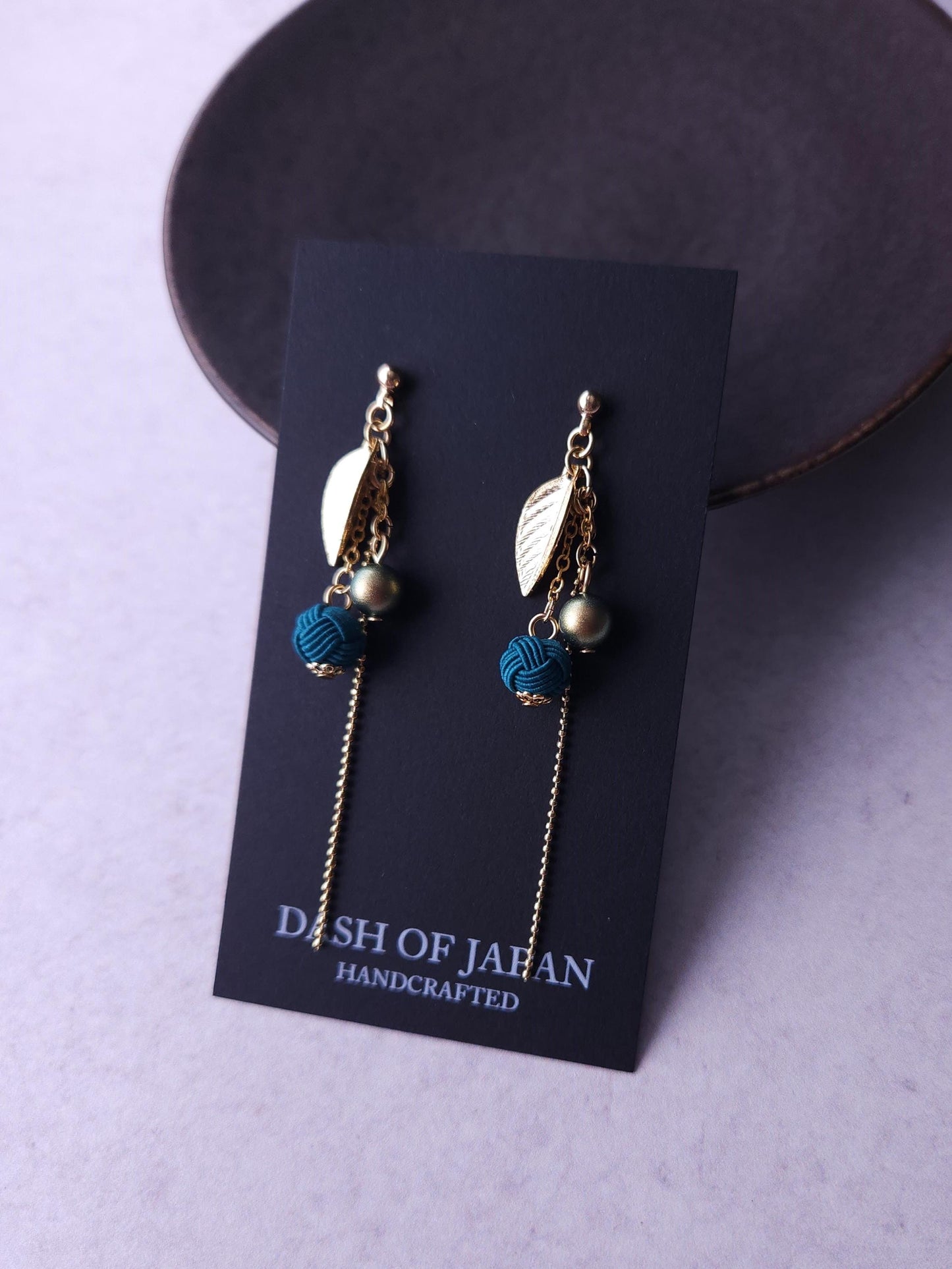 Flower Drop - Teal/ Dark Blue / Purple