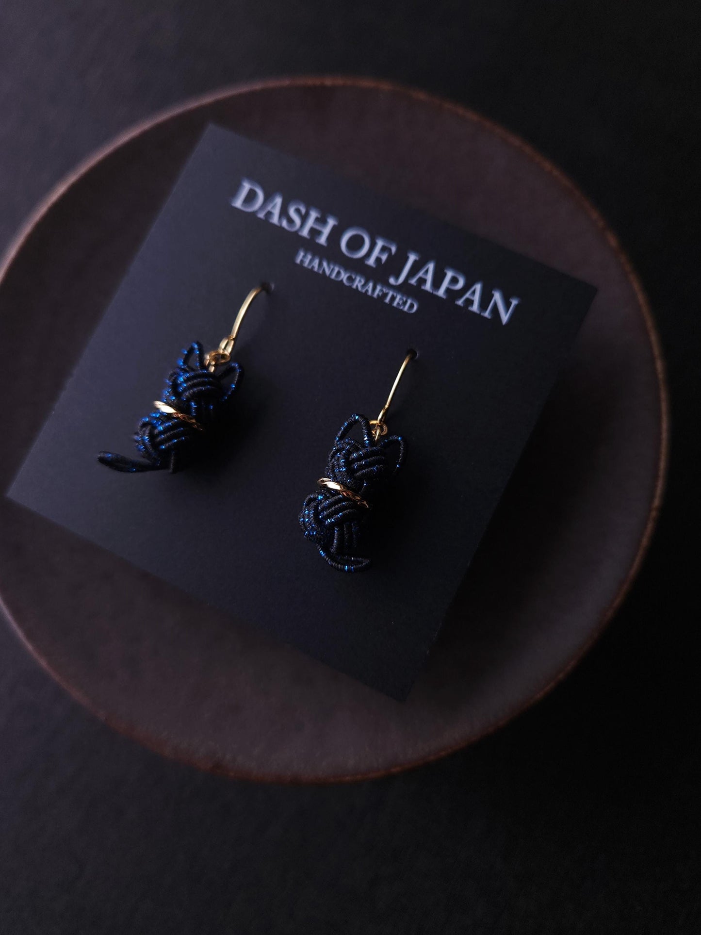 Cat Earrings - Black and Blue