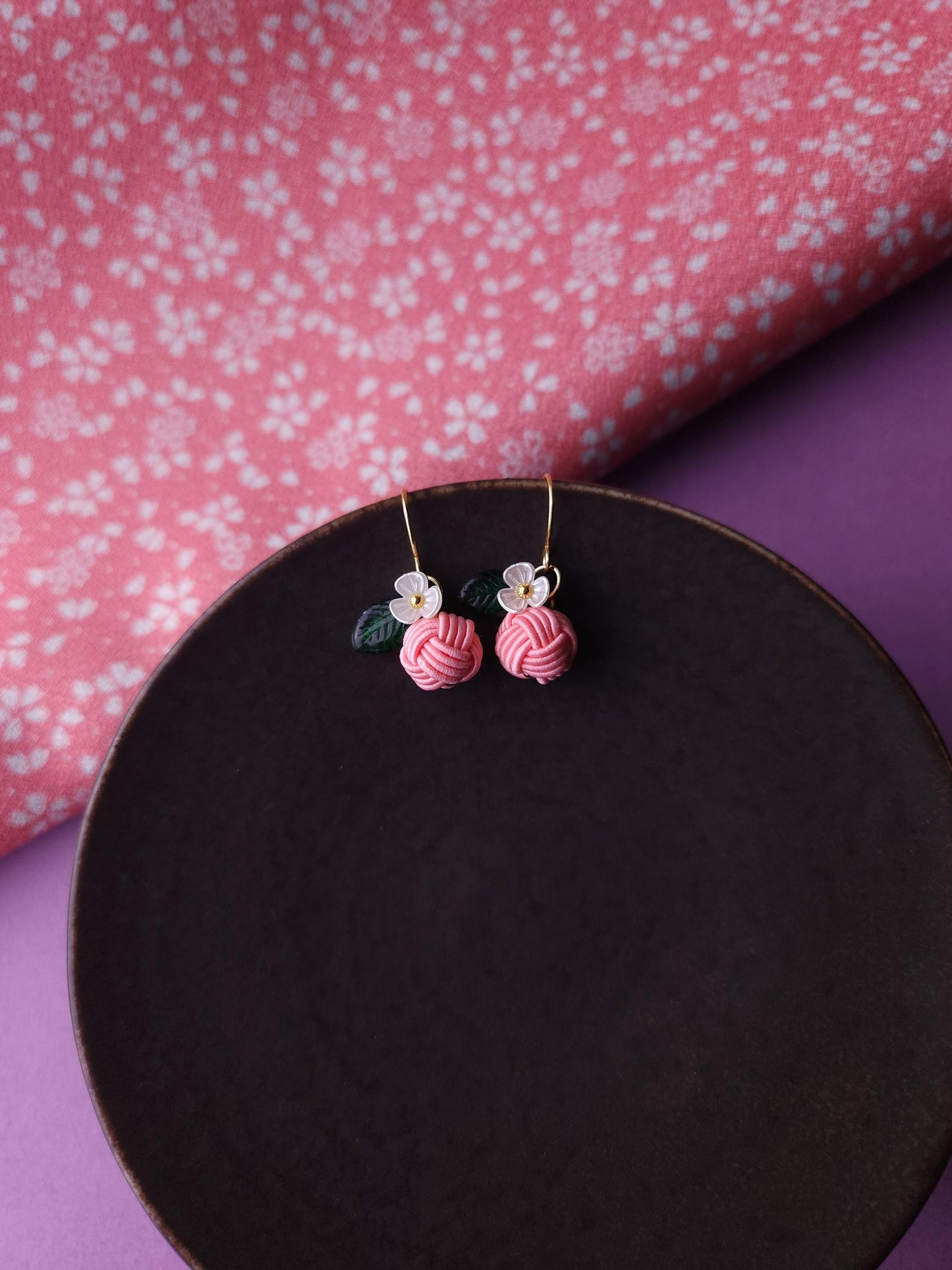 Fruits Earrings - Peach Pink