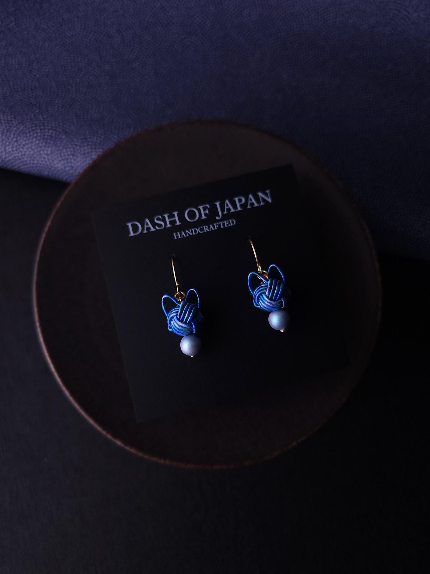 Cat Head Earrings - Blue Mix