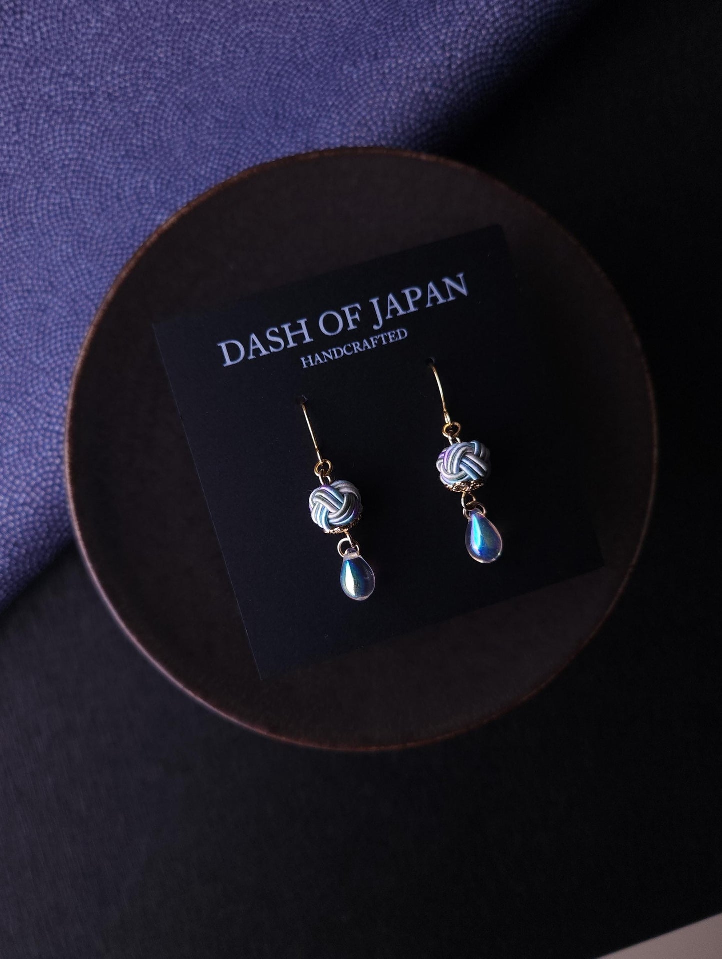 Simple Drop Earrings - Hydrangea Blue