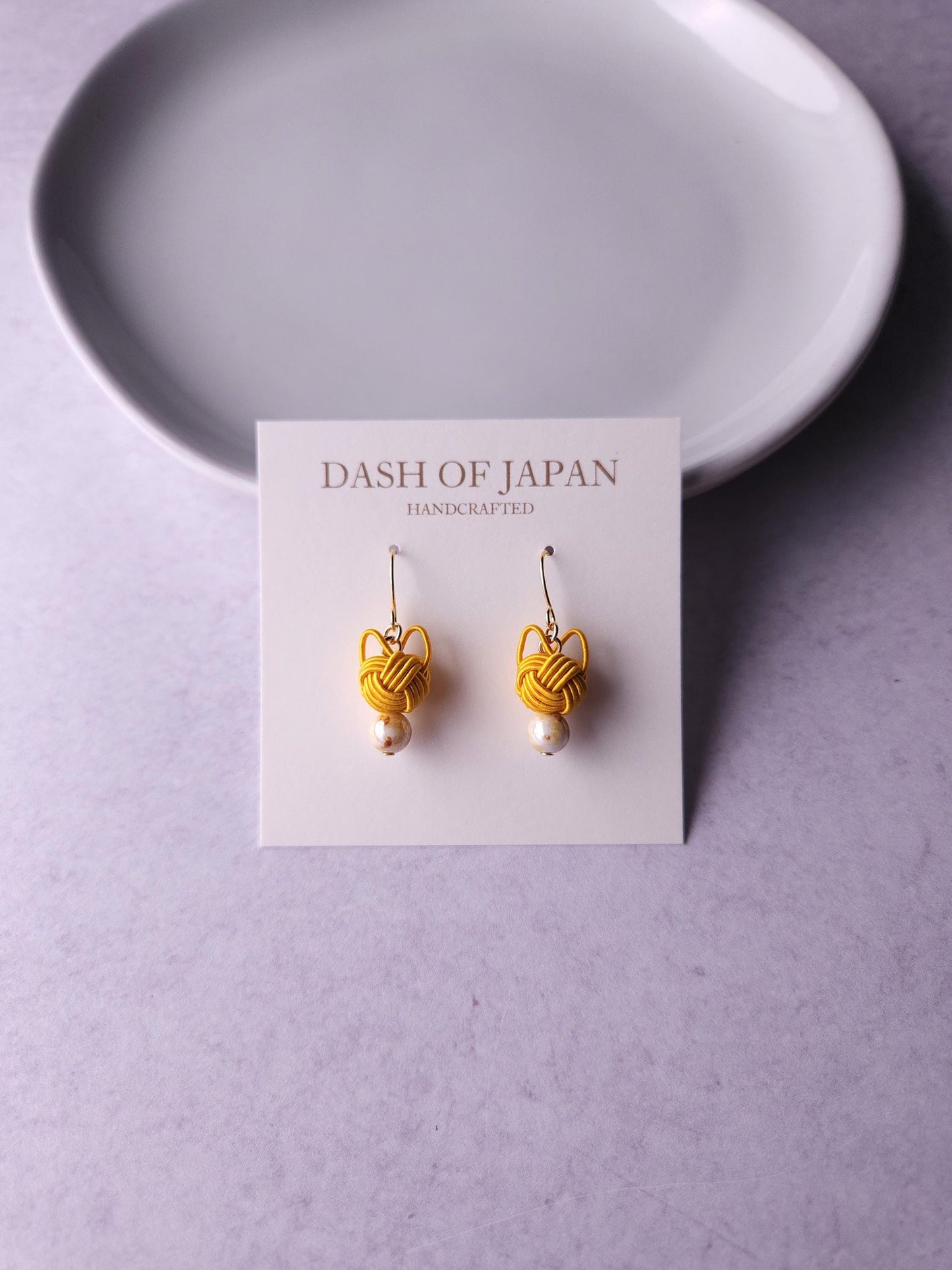 Cat Head Earrings - Yellow