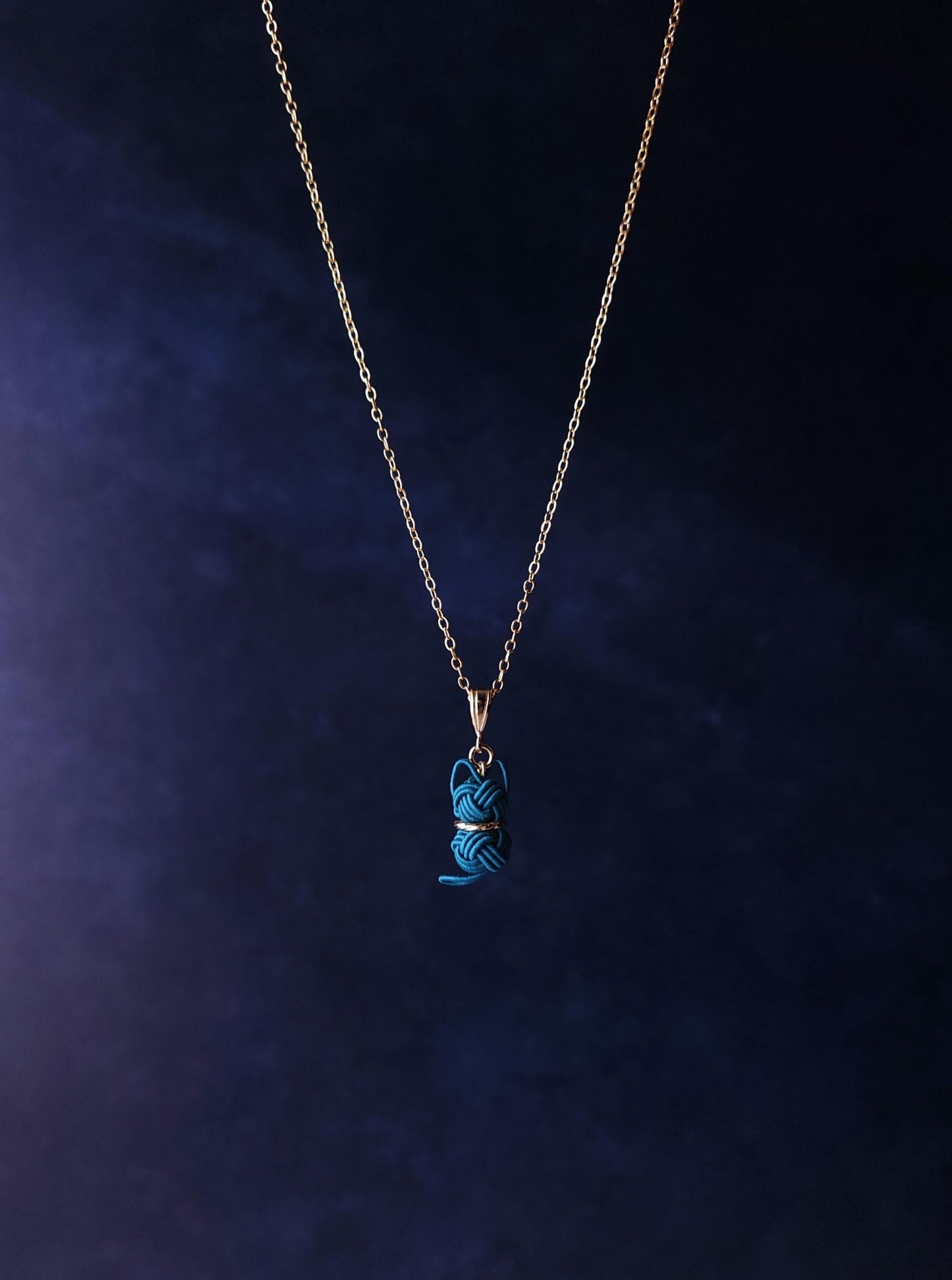 Cat Necklace - Teal Green