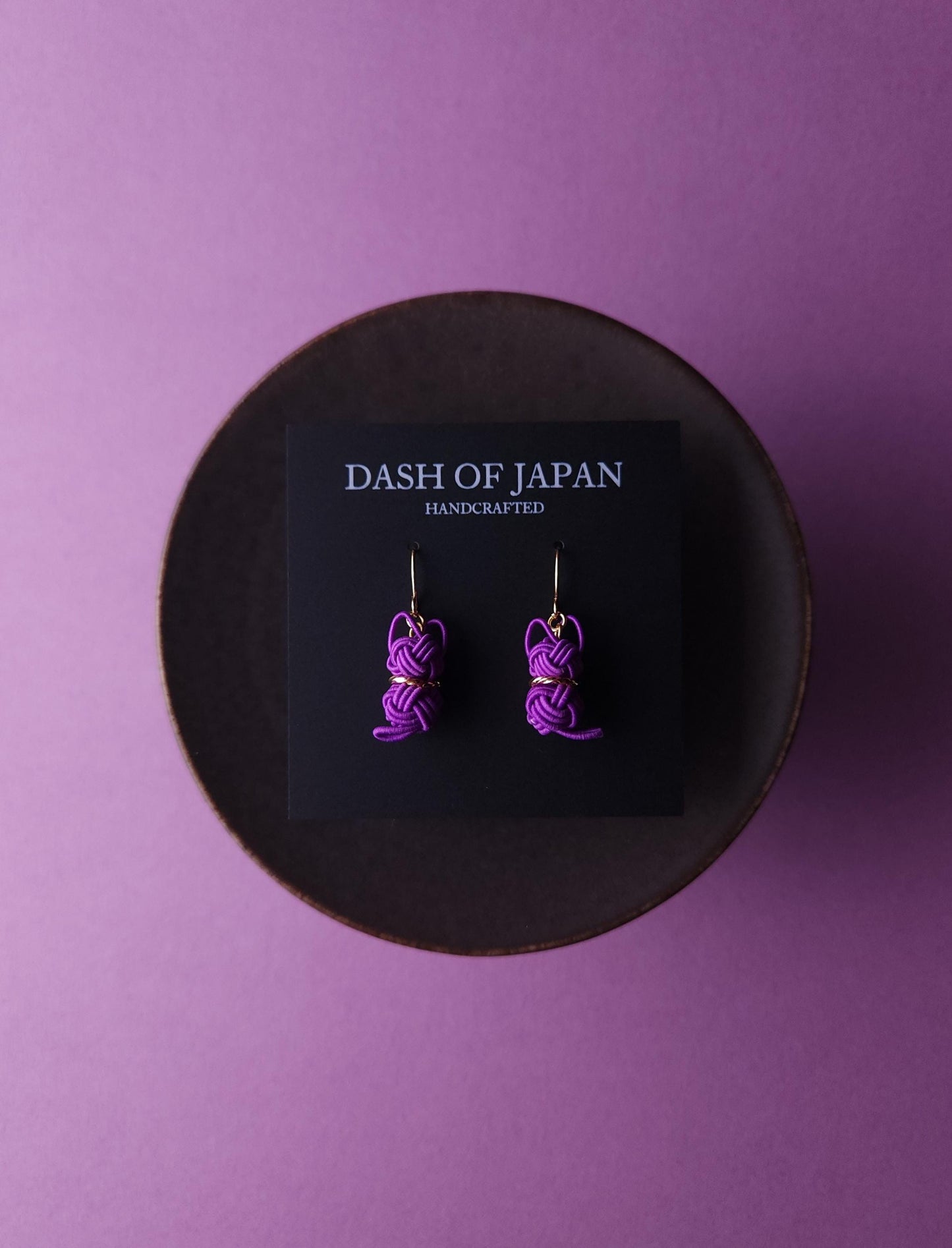 Cat Earrings - Orchid Purple