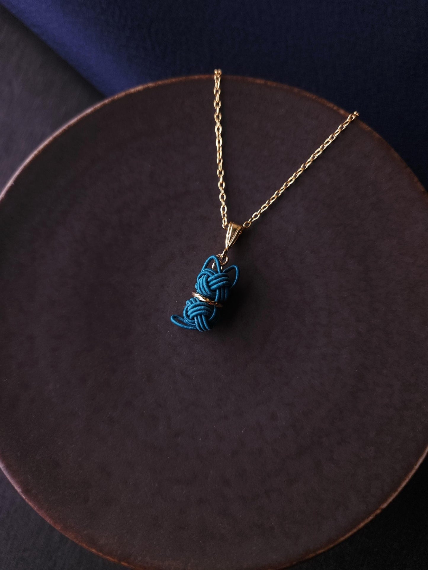 Cat Necklace - Teal Green