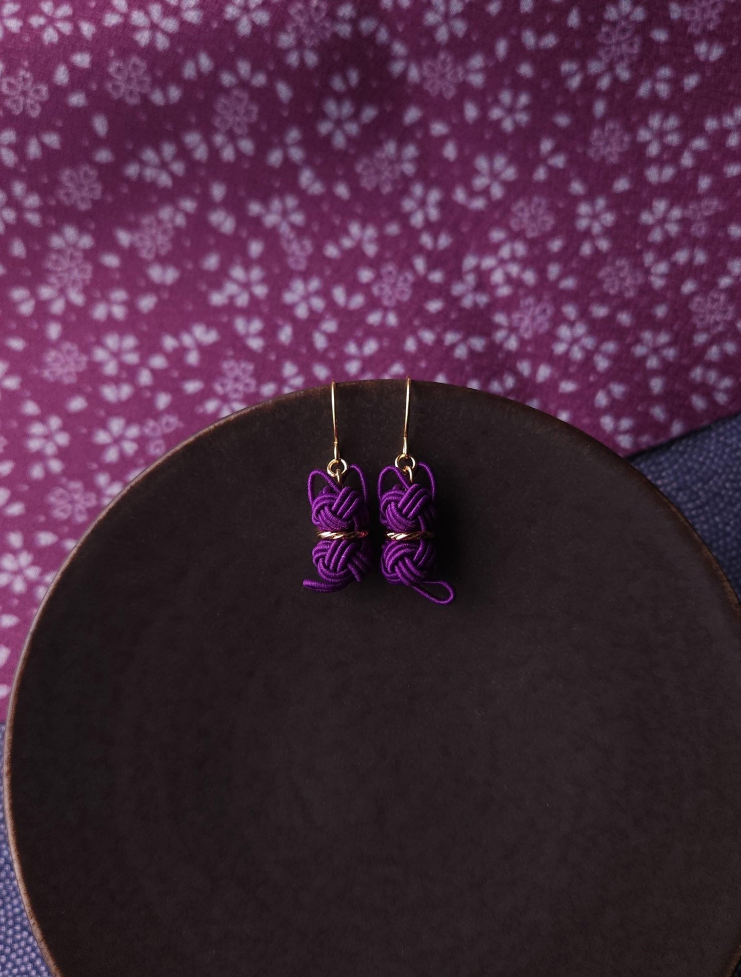 Cat Earrings - Purple