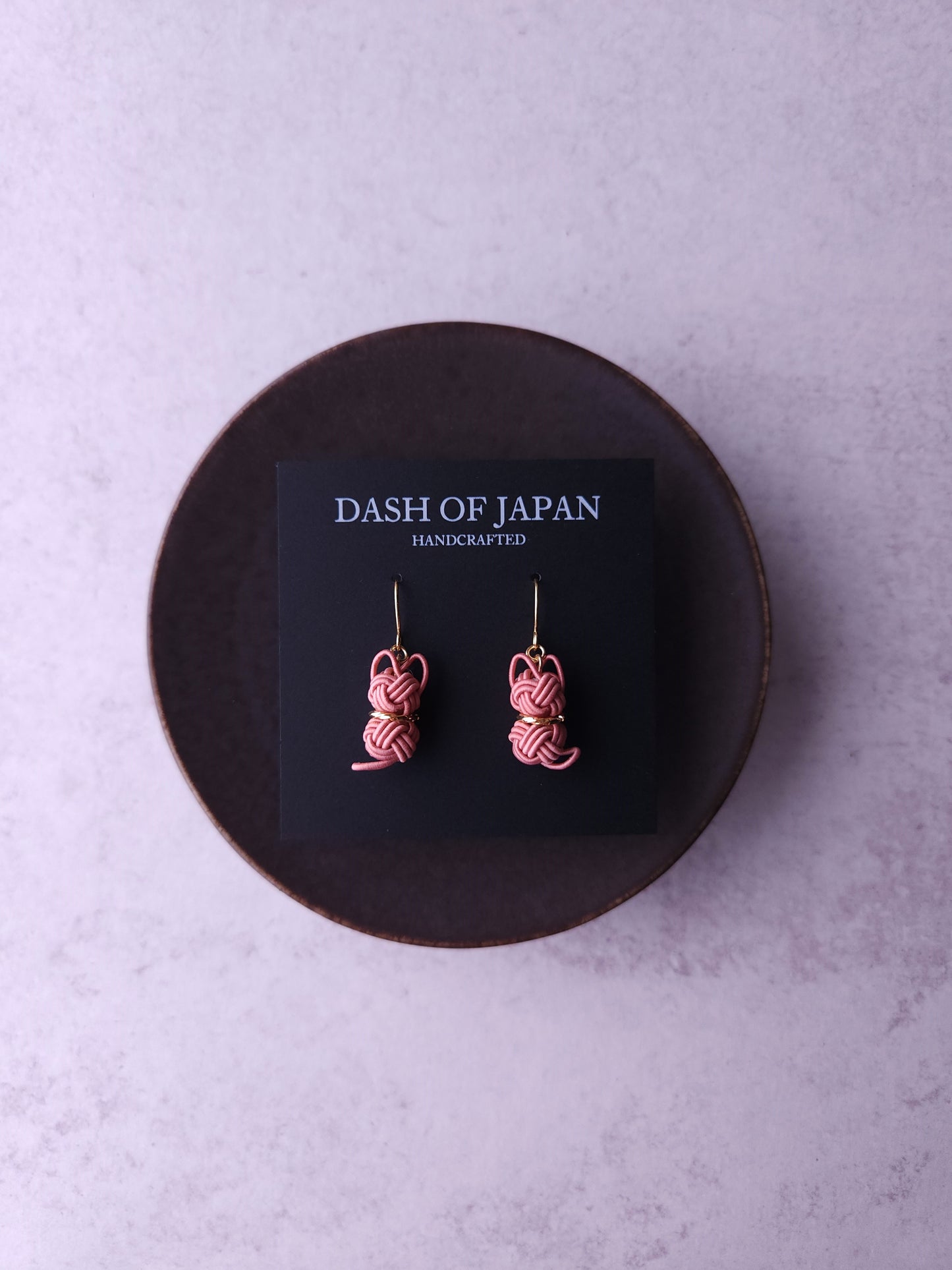 Cat Earrings - Dusty Rose PInk