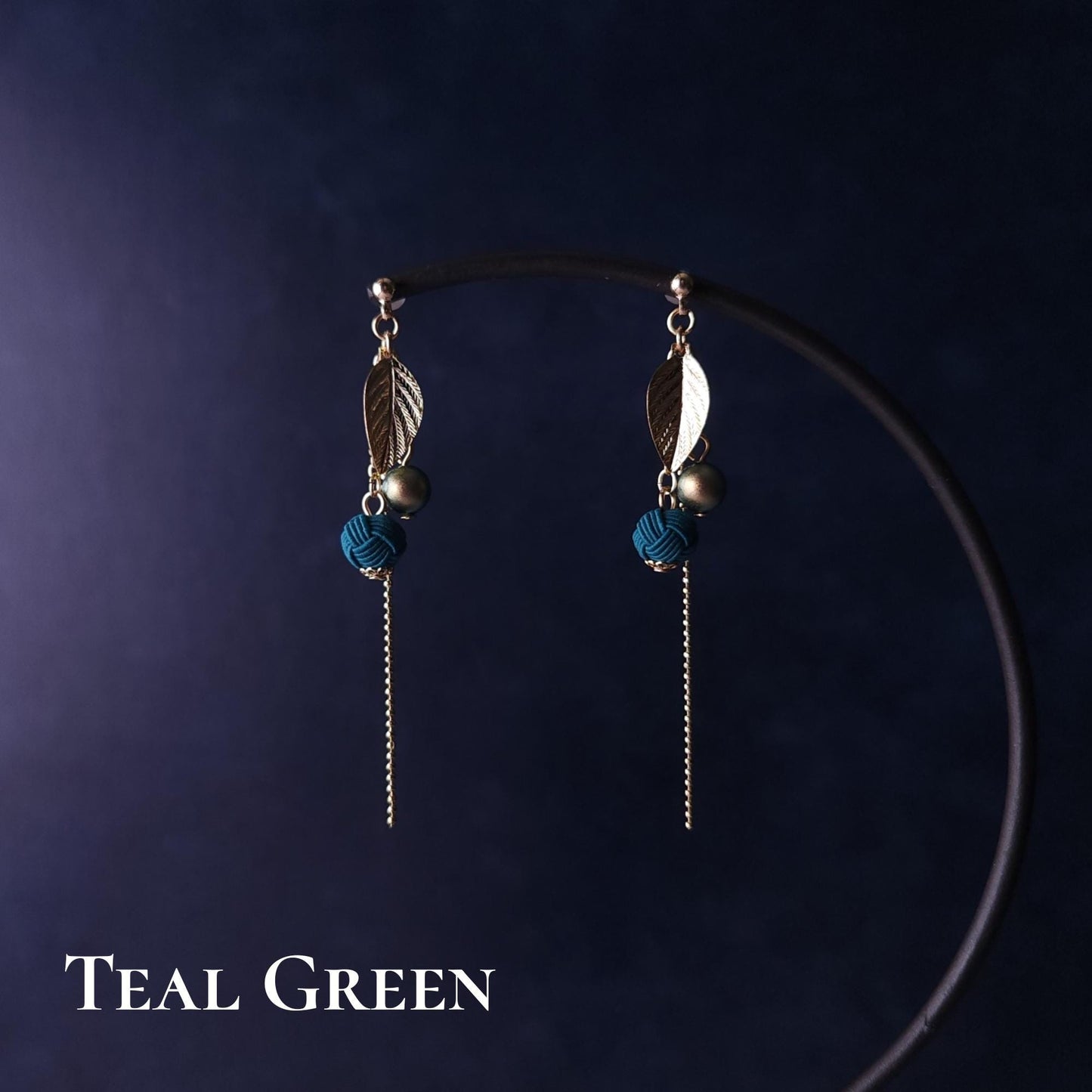 Flower Drop - Teal/ Dark Blue / Purple