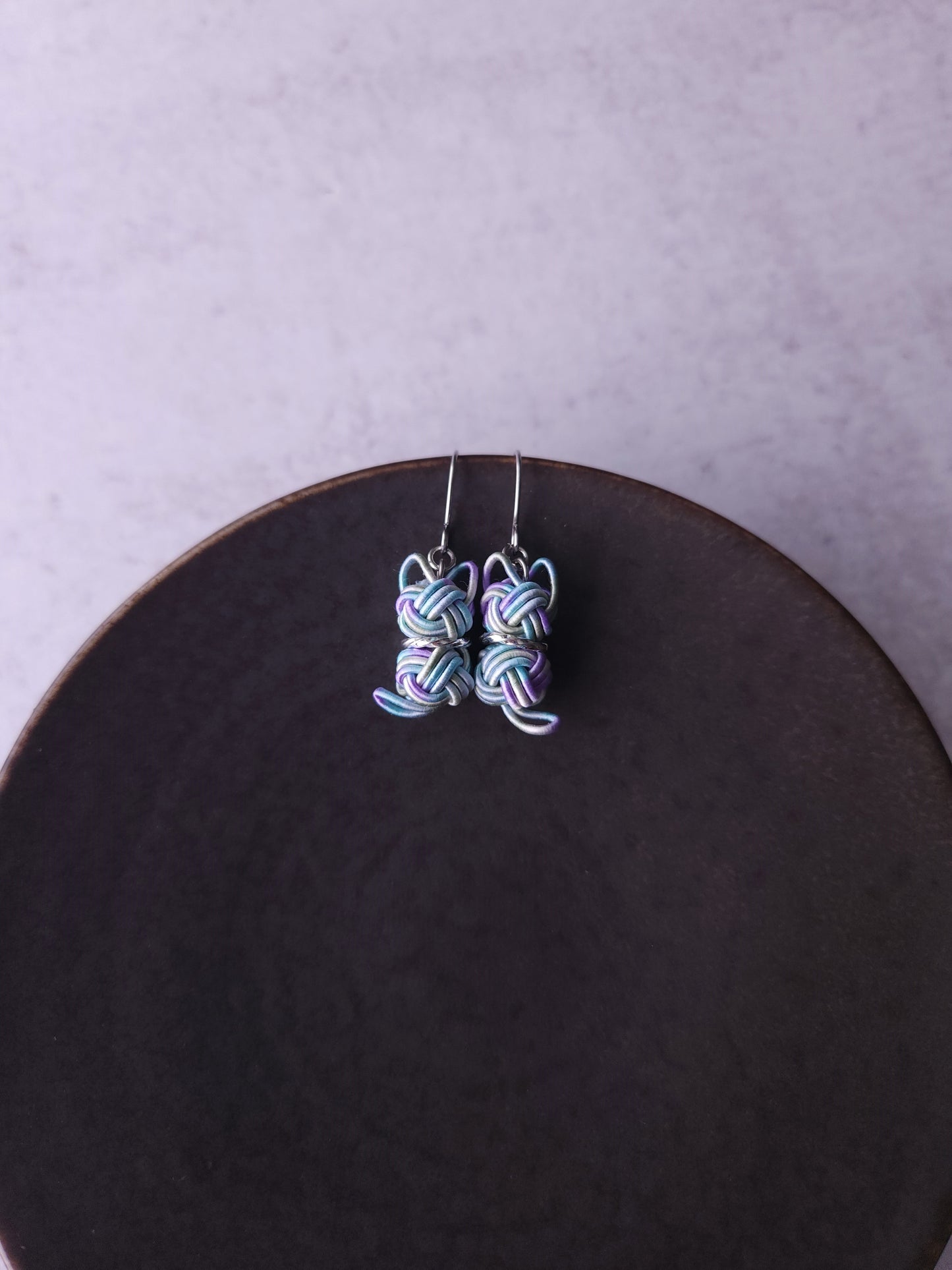 Cat Earrings - Hydrangea Blue