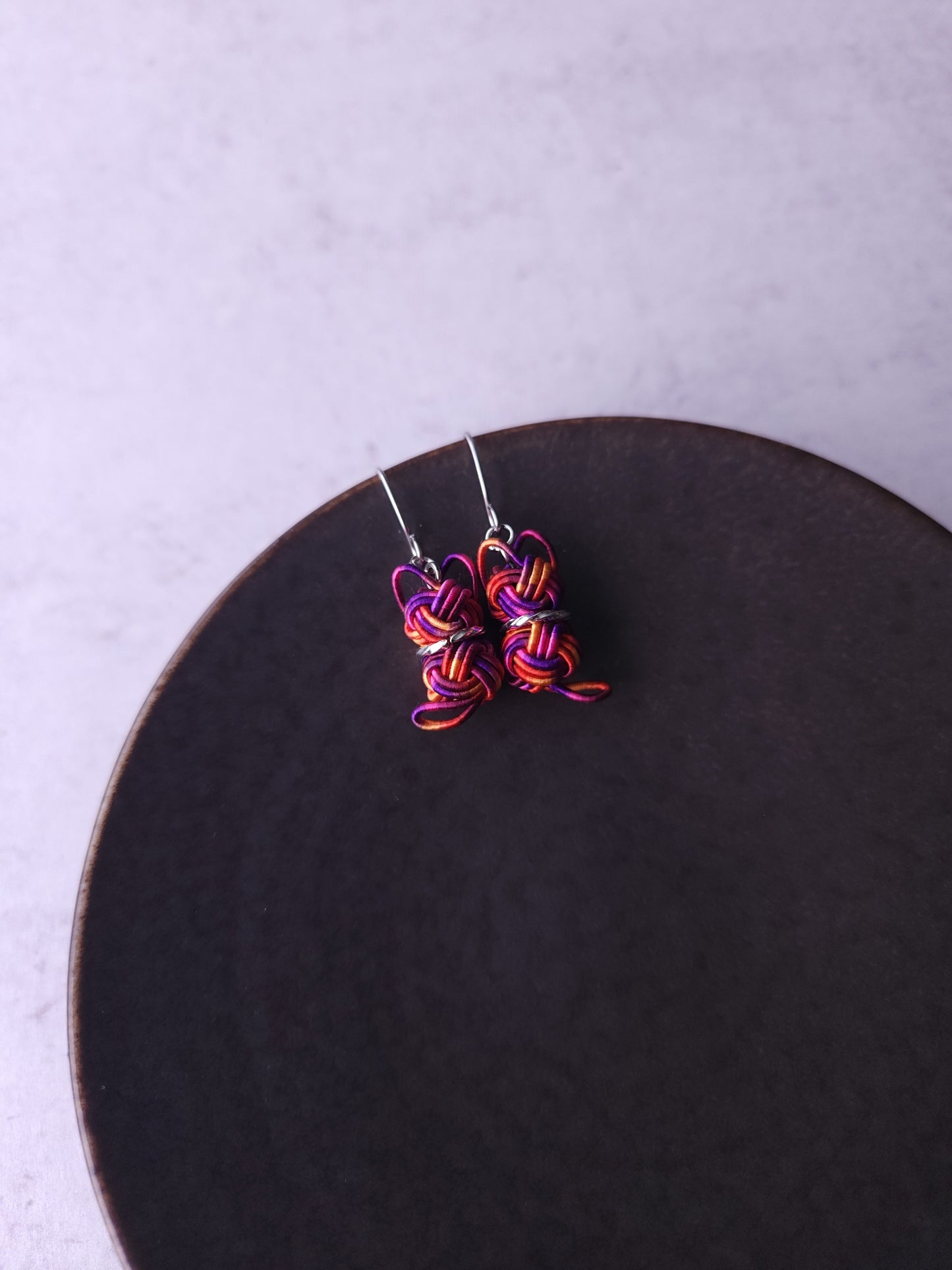 Cat Earrings - Pink Purple