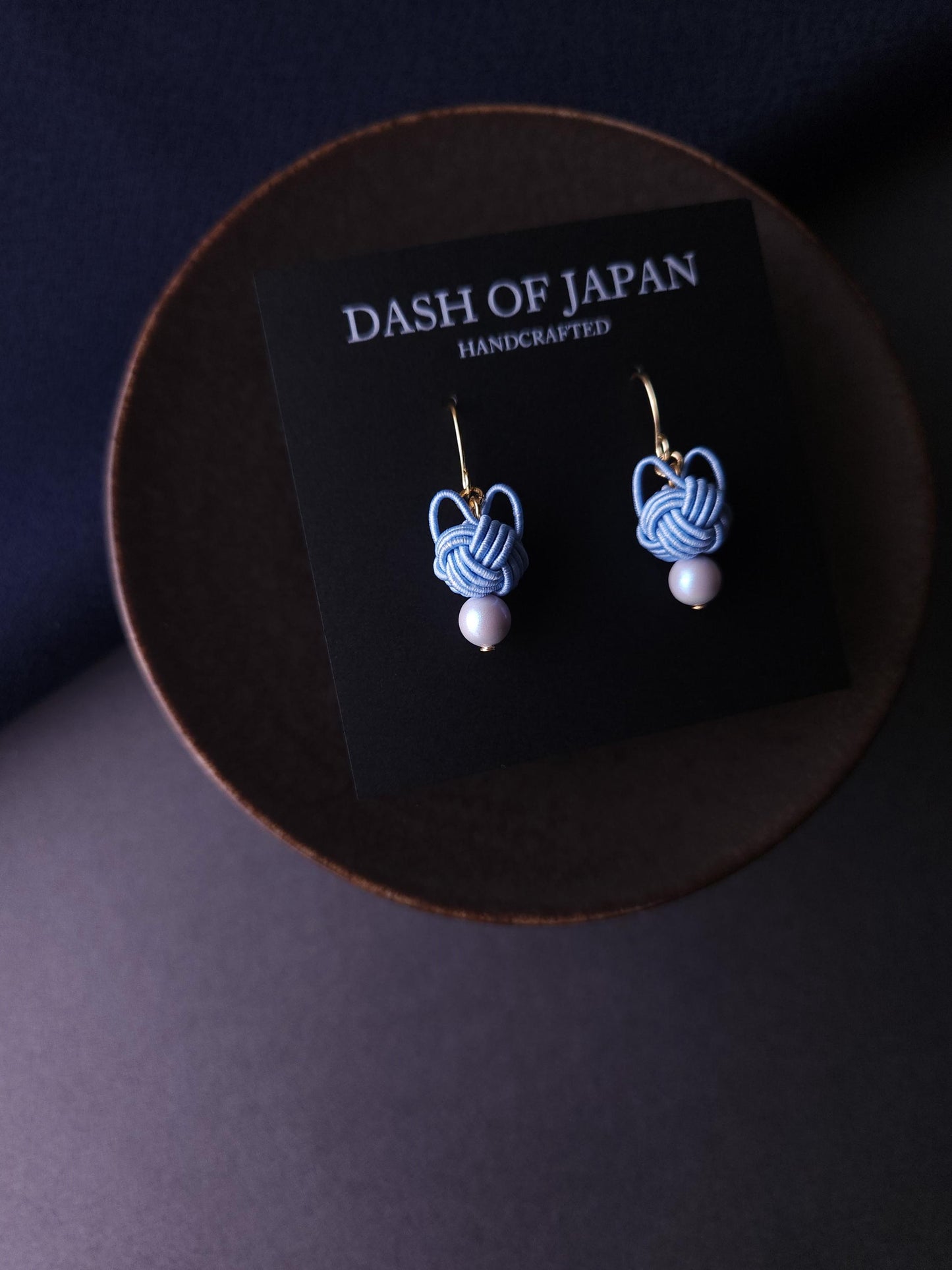 Cat Head Earrings - Light Blue