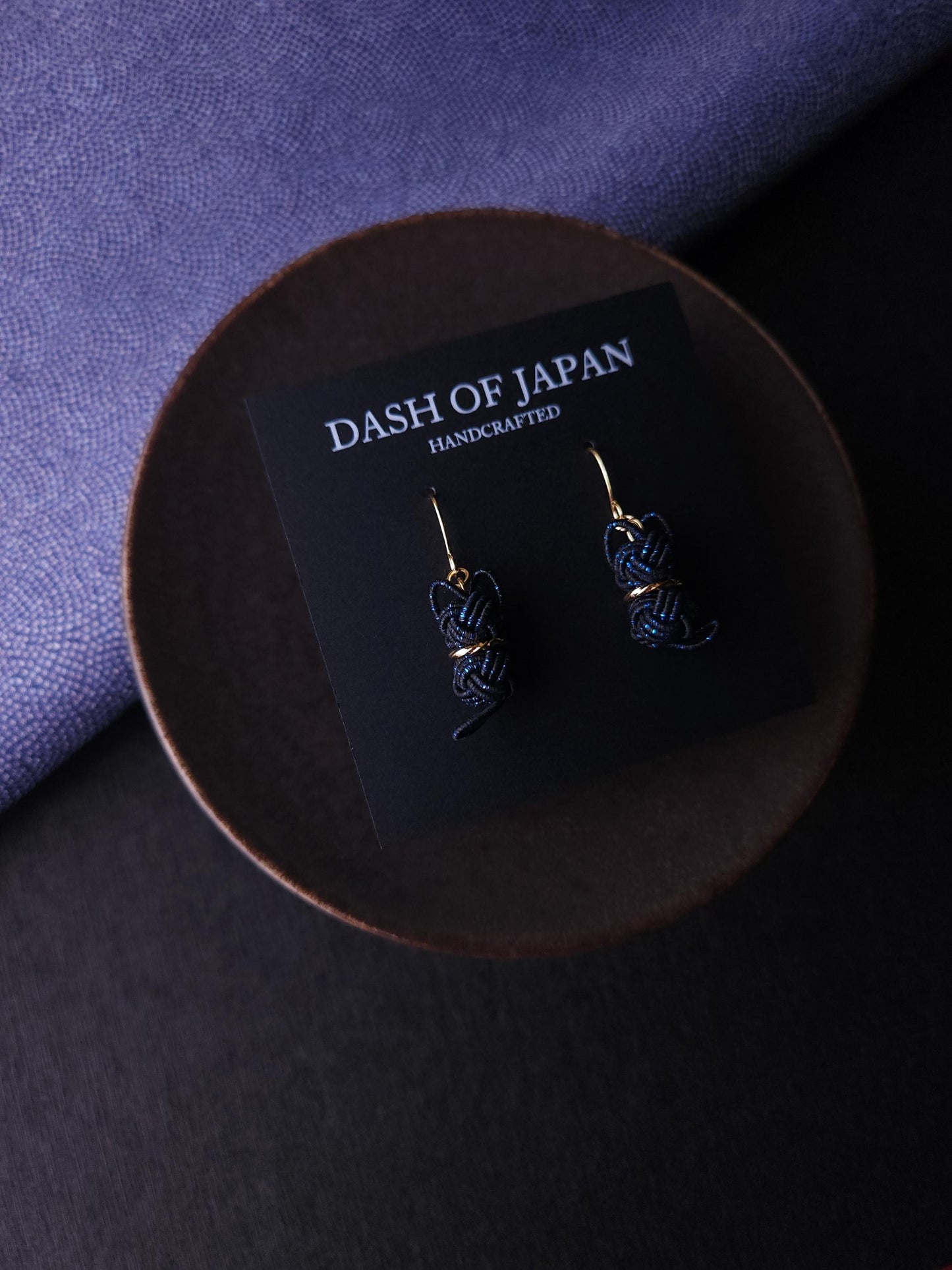 Cat Earrings - Black and Blue
