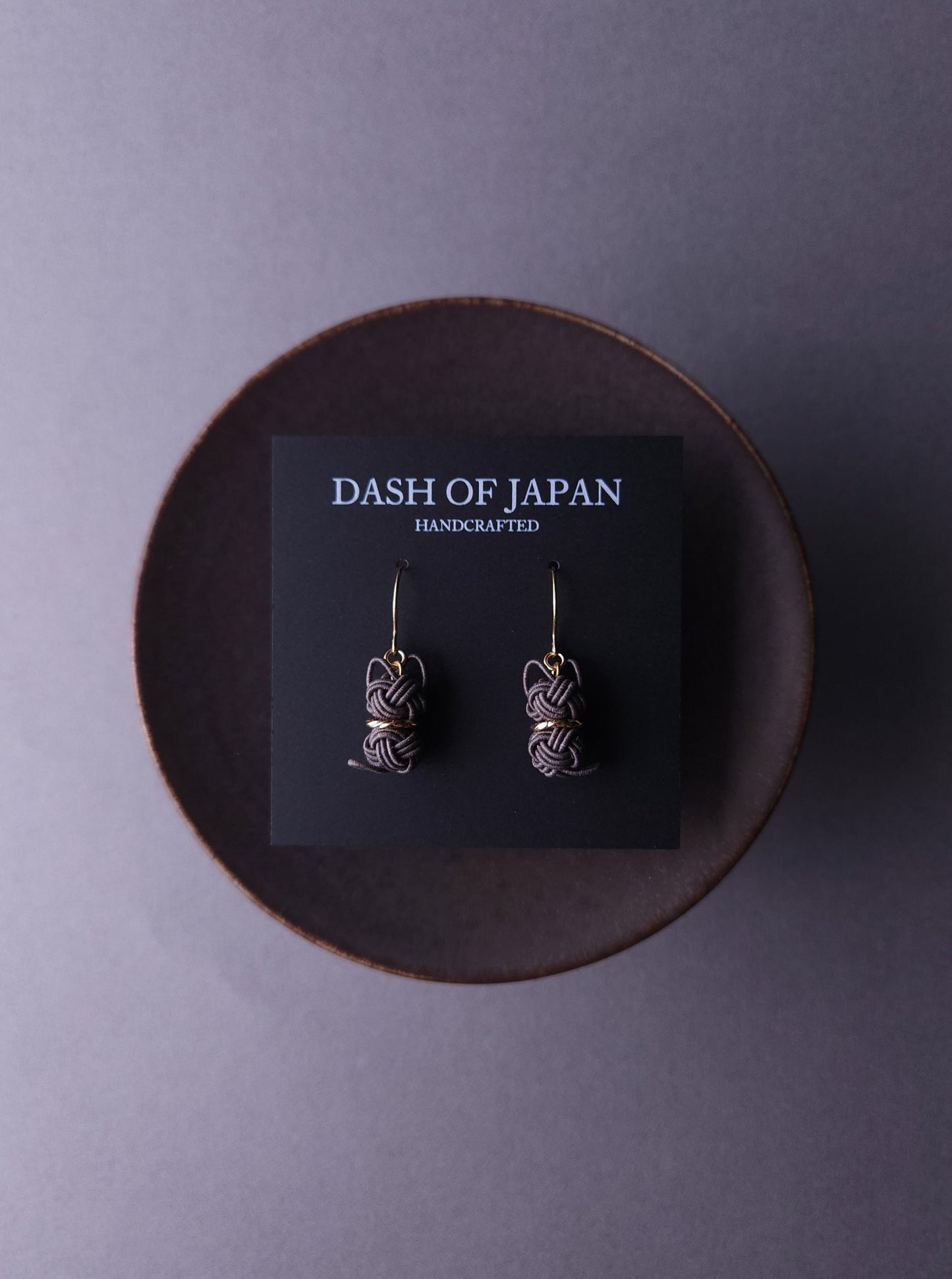 Cat Earrings - Charcoal Gray