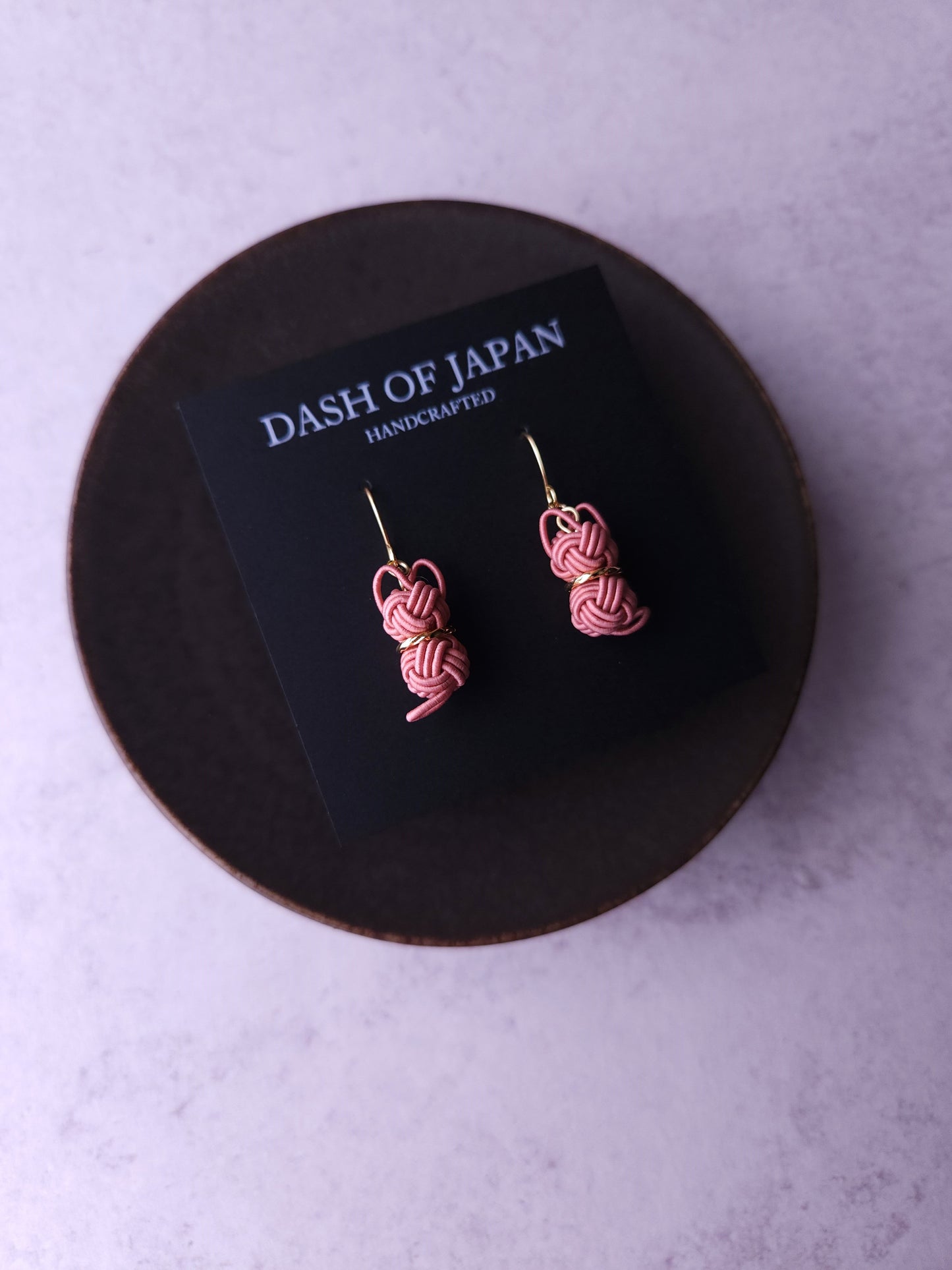 Cat Earrings - Dusty Rose PInk