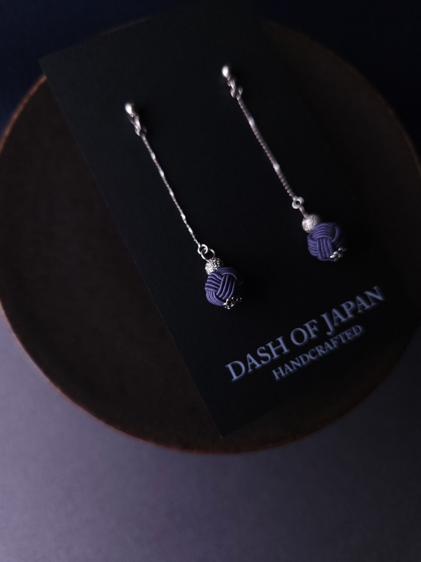 Long Drop Earrings - Blue Gray
