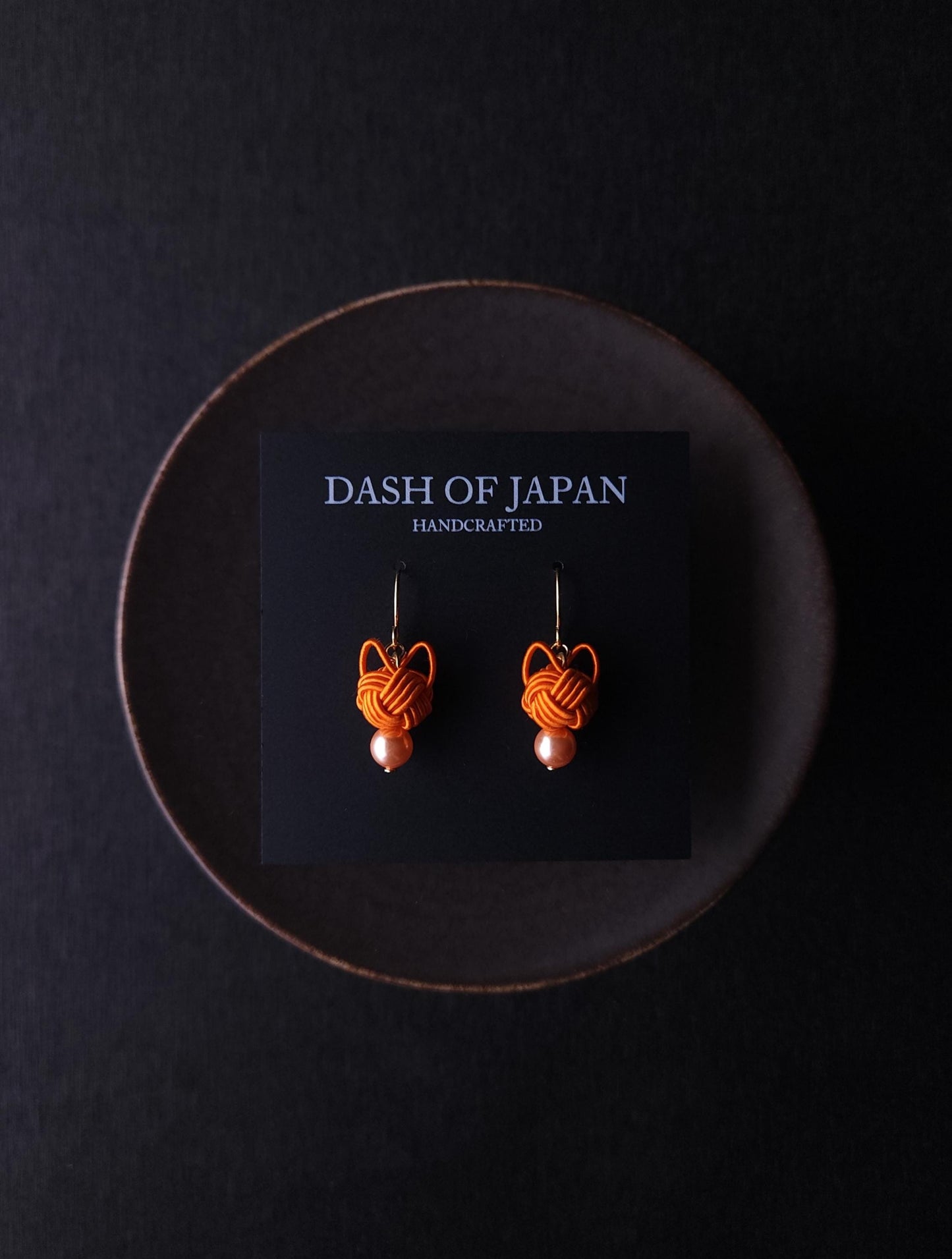 Cat Head Earrings - Orange