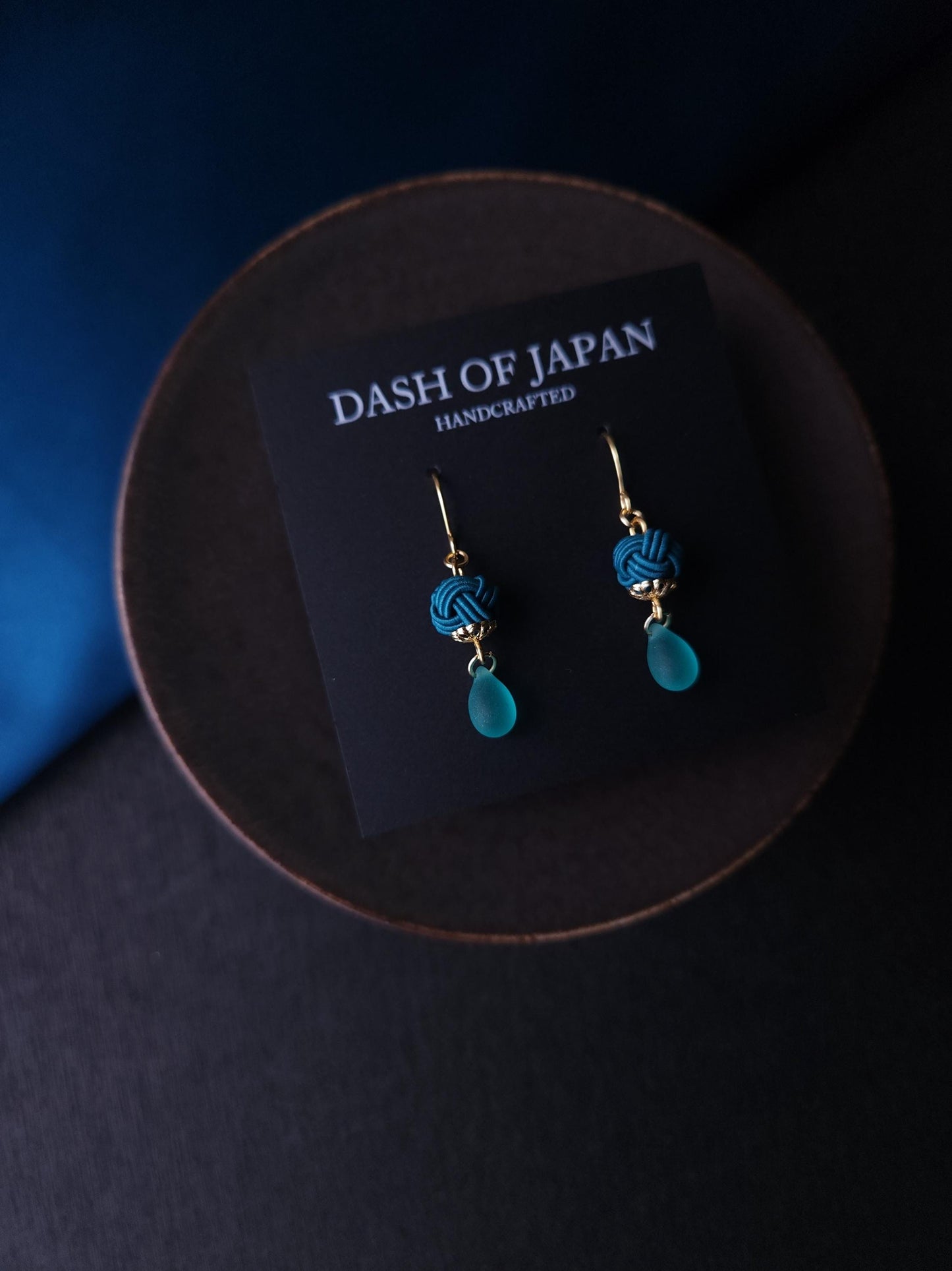 Simple Drop Earrings- Teal Green