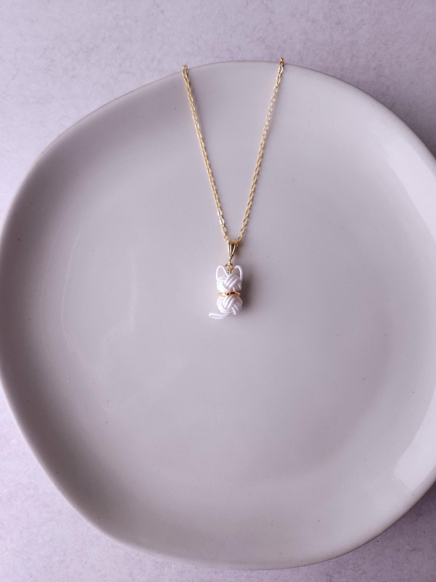 Cat Necklace - White