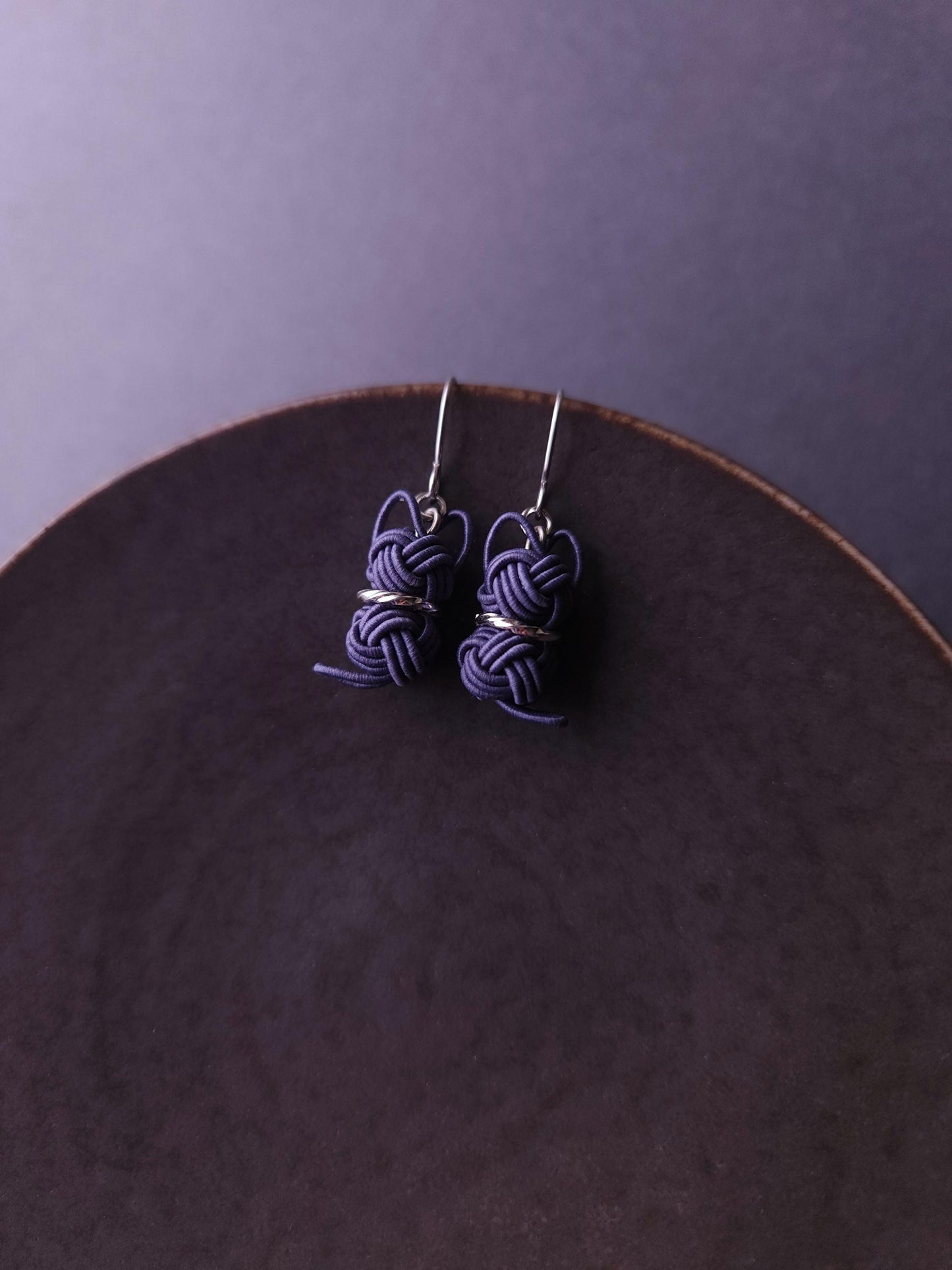 Cat Earrings - Blue Gray