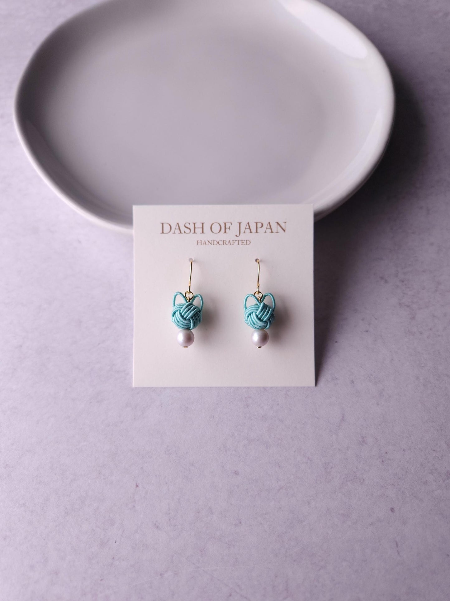 Cat Head Earrings - Seafoam Green