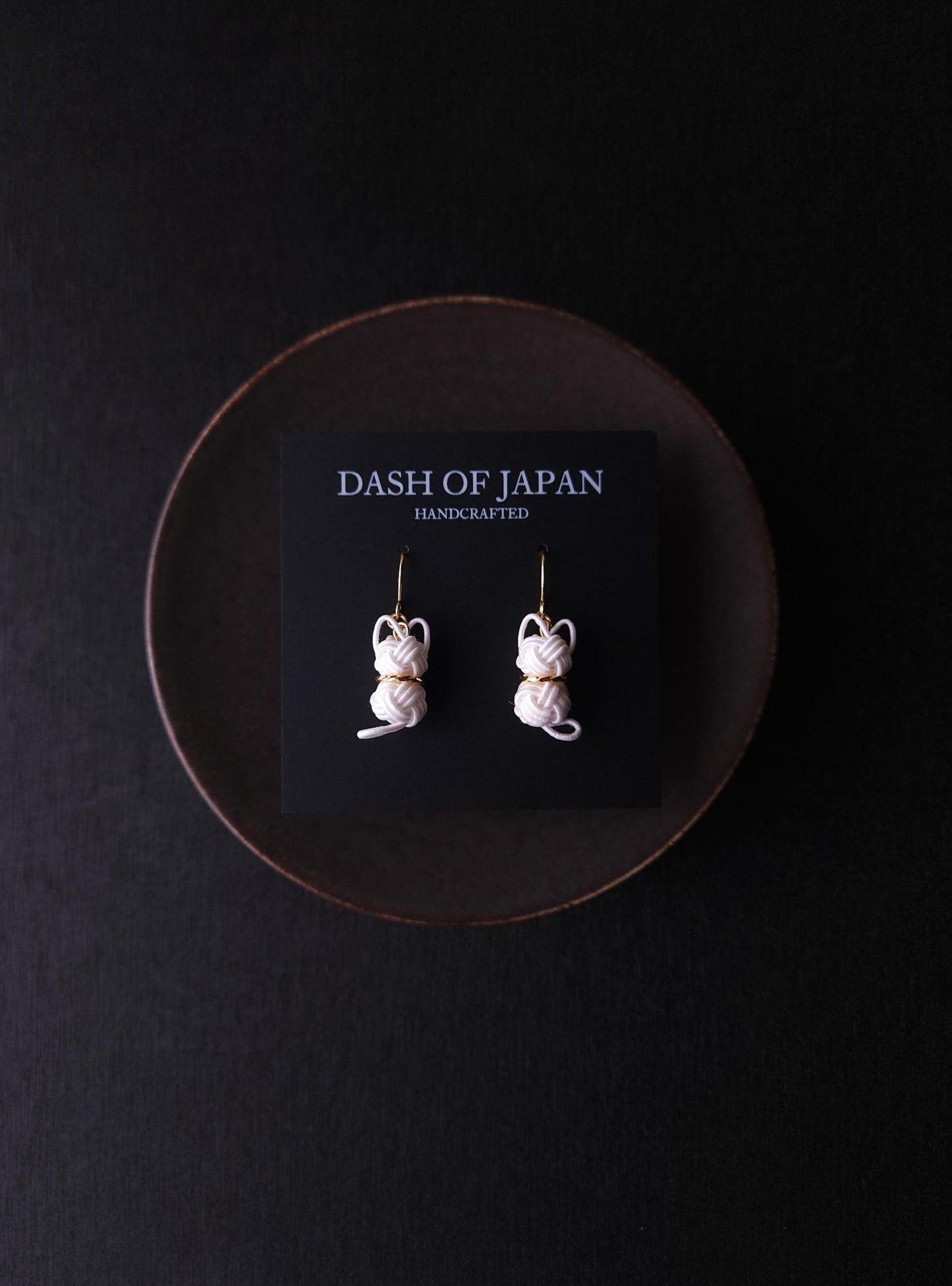 Cat Earrings - White