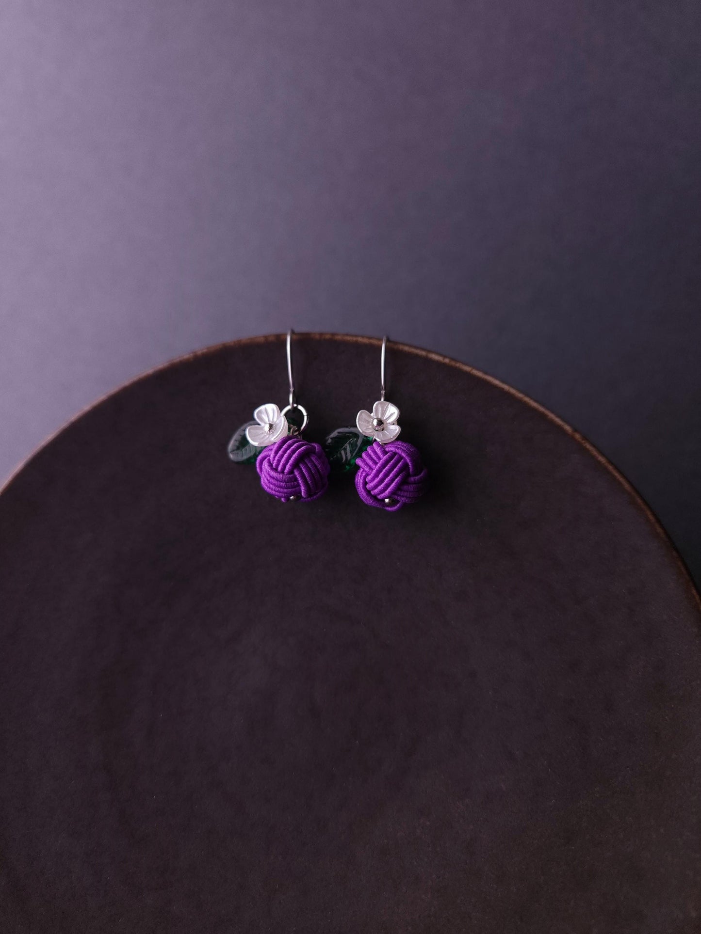Fruits Earrings - Plum