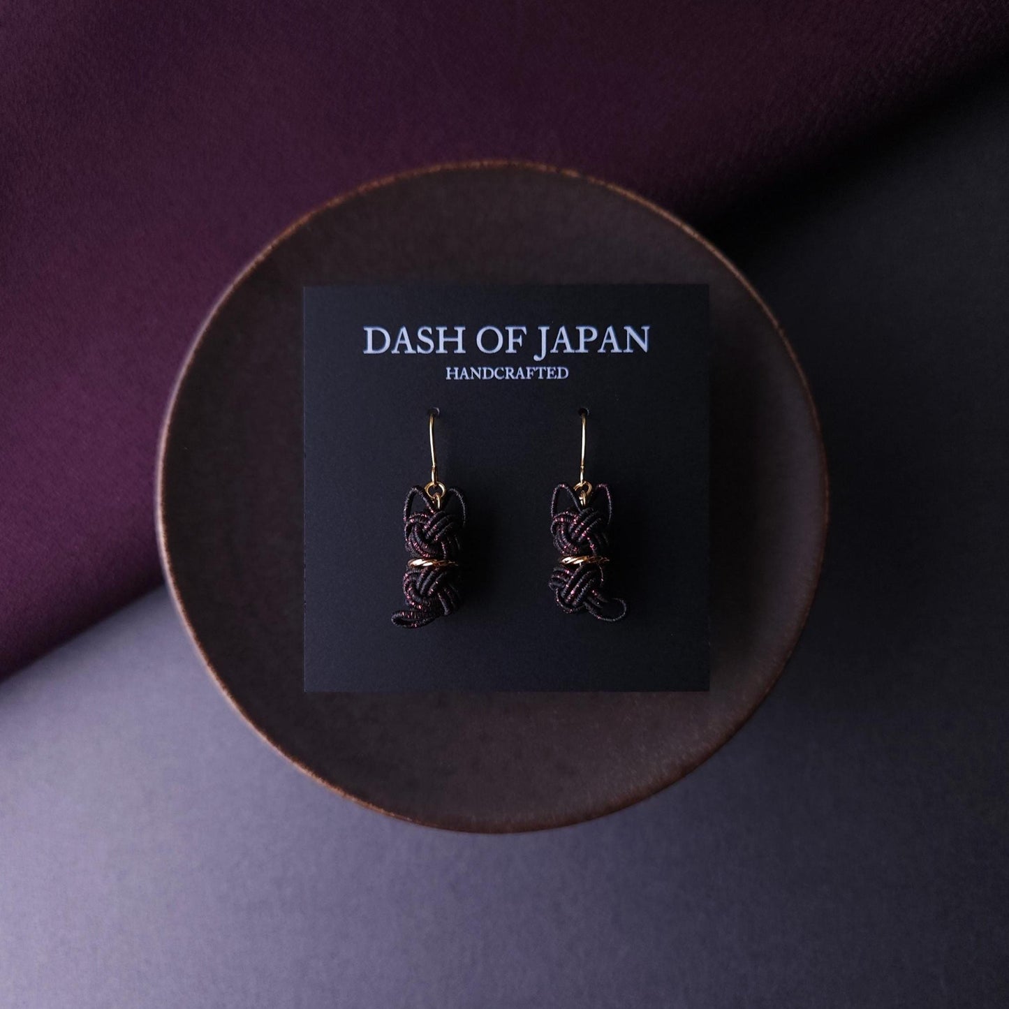 Cat Earrings - Black and Pink