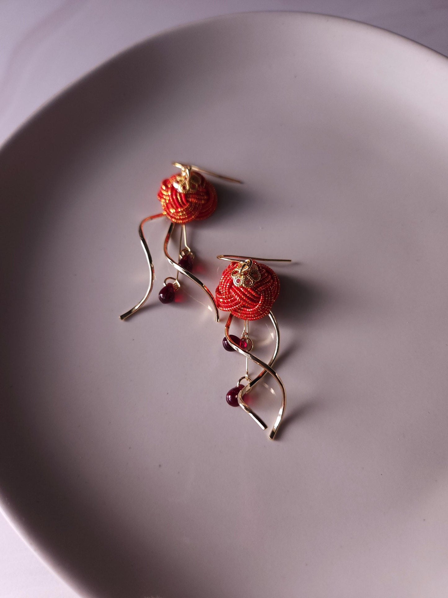 Jellyfish - Red with Gold