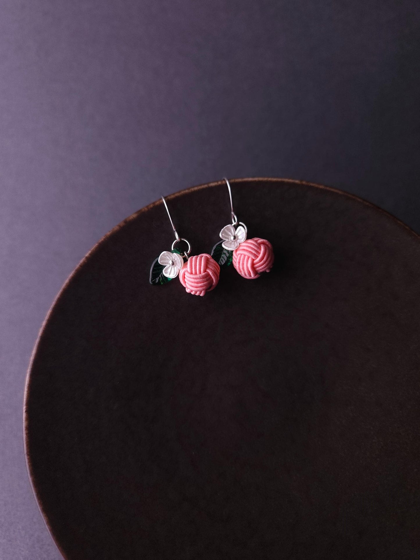 Fruits Earrings - Peach Pink