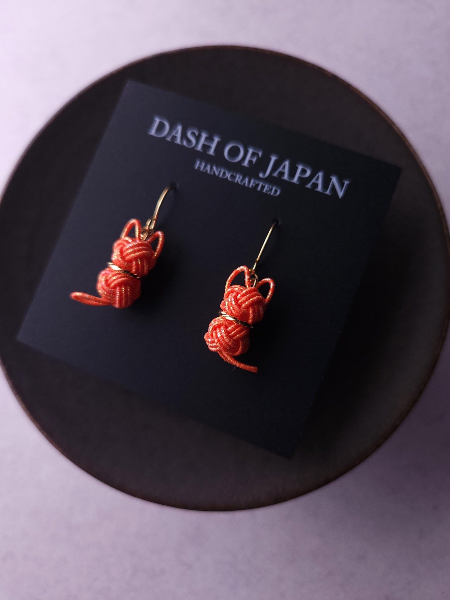 Cat Earrings - Shiny Orange