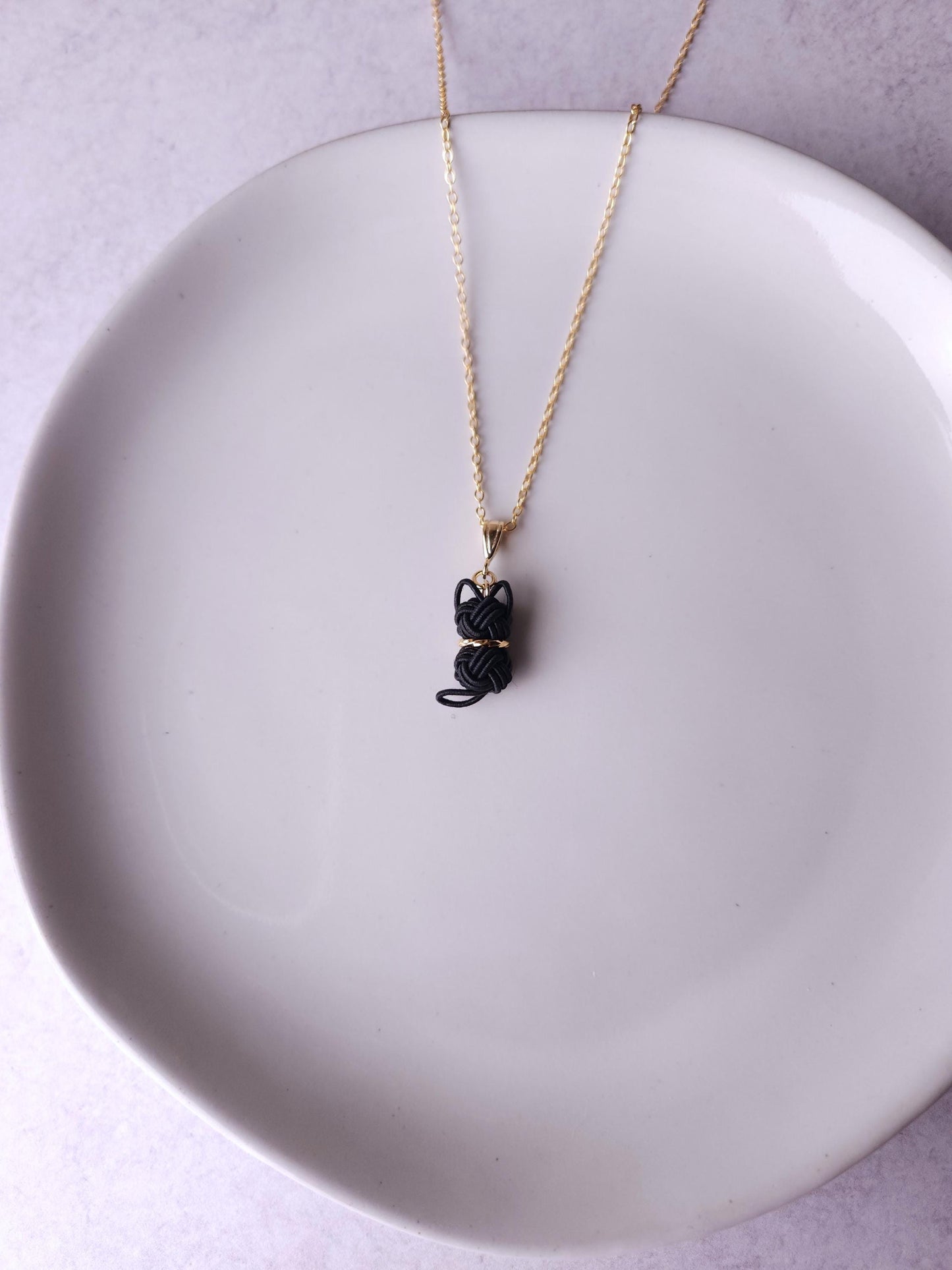 Cat Necklace - Black