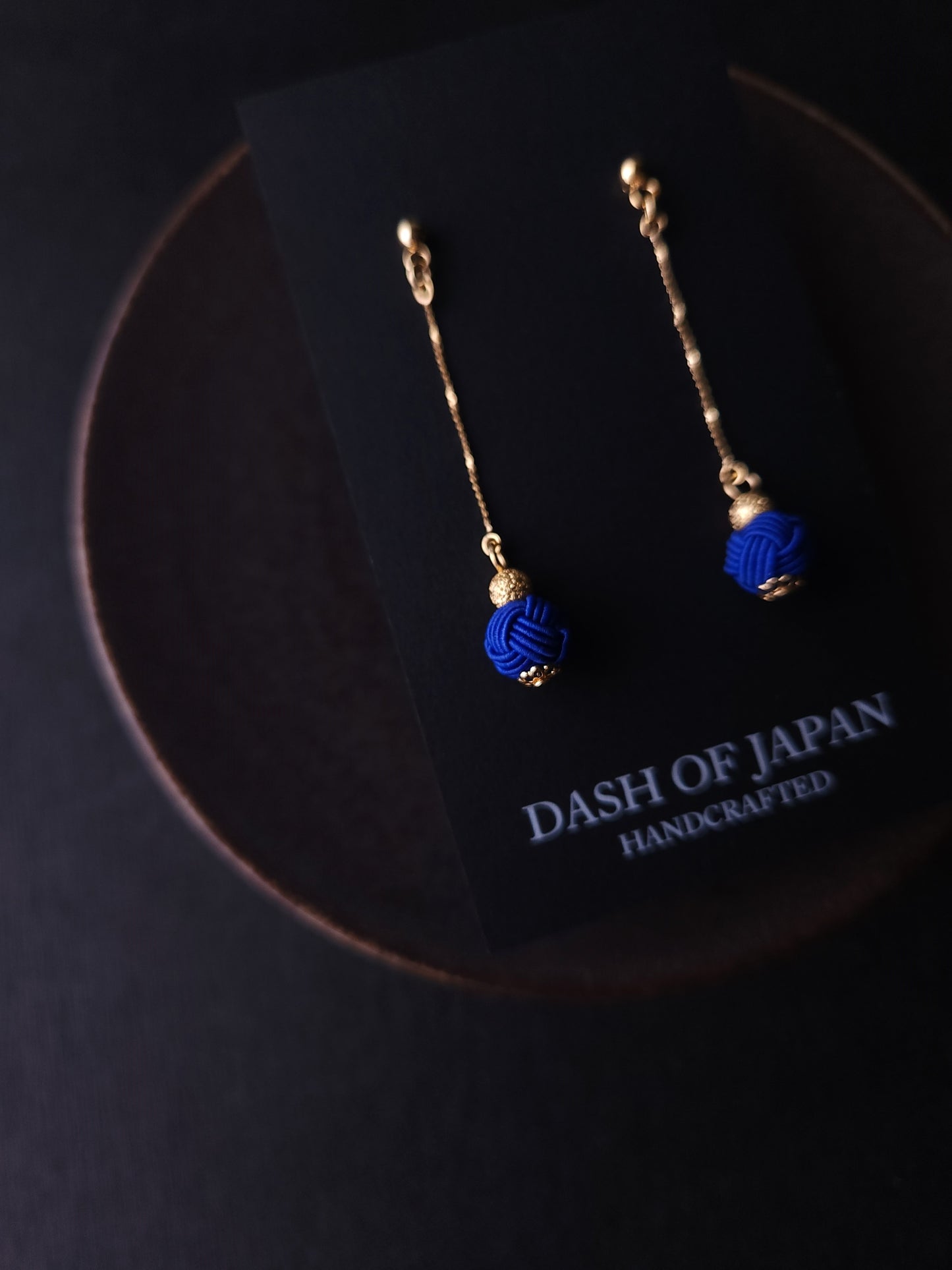 Long Drop Earrings - Blue