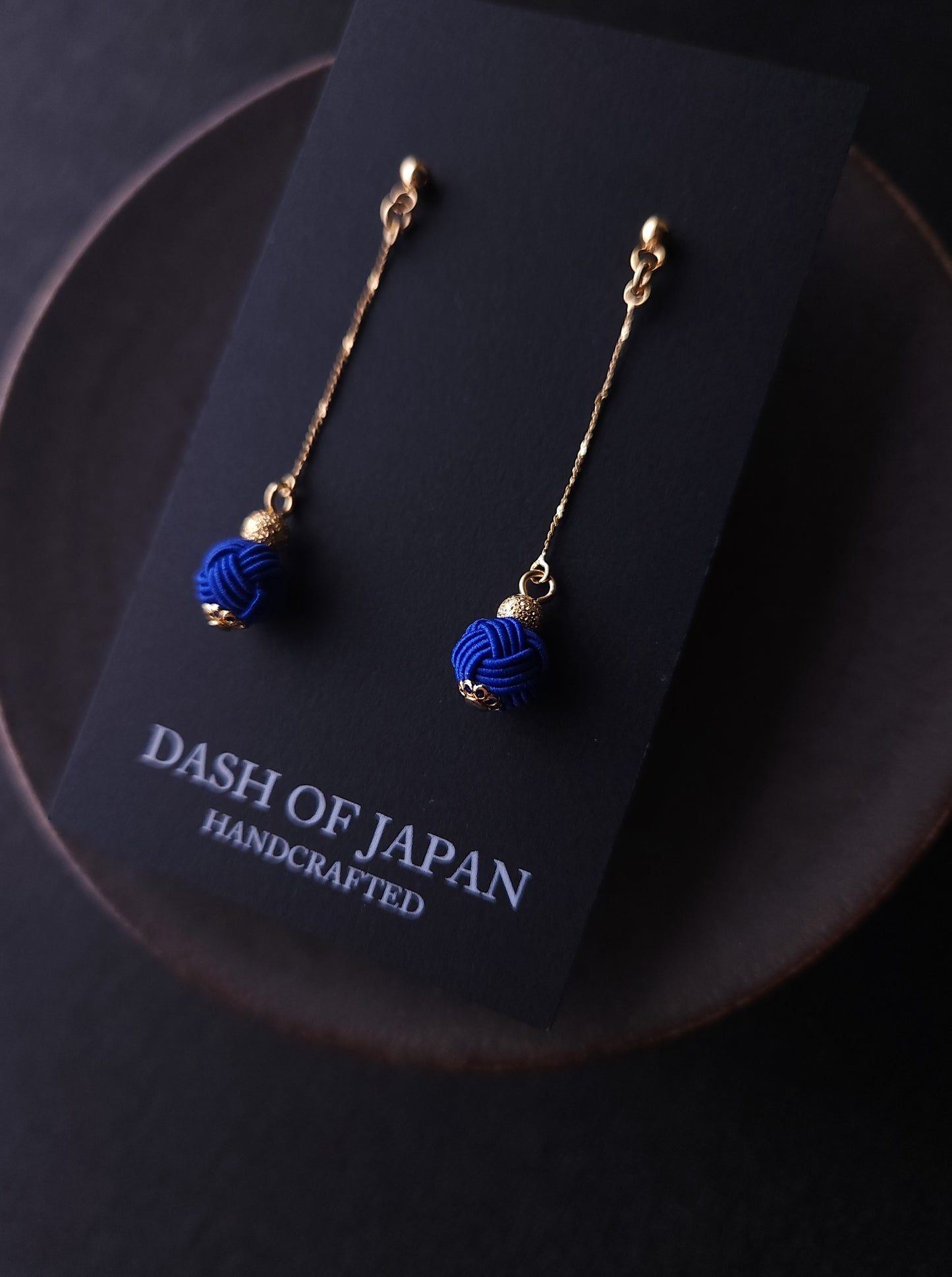 Long Drop Earrings - Blue
