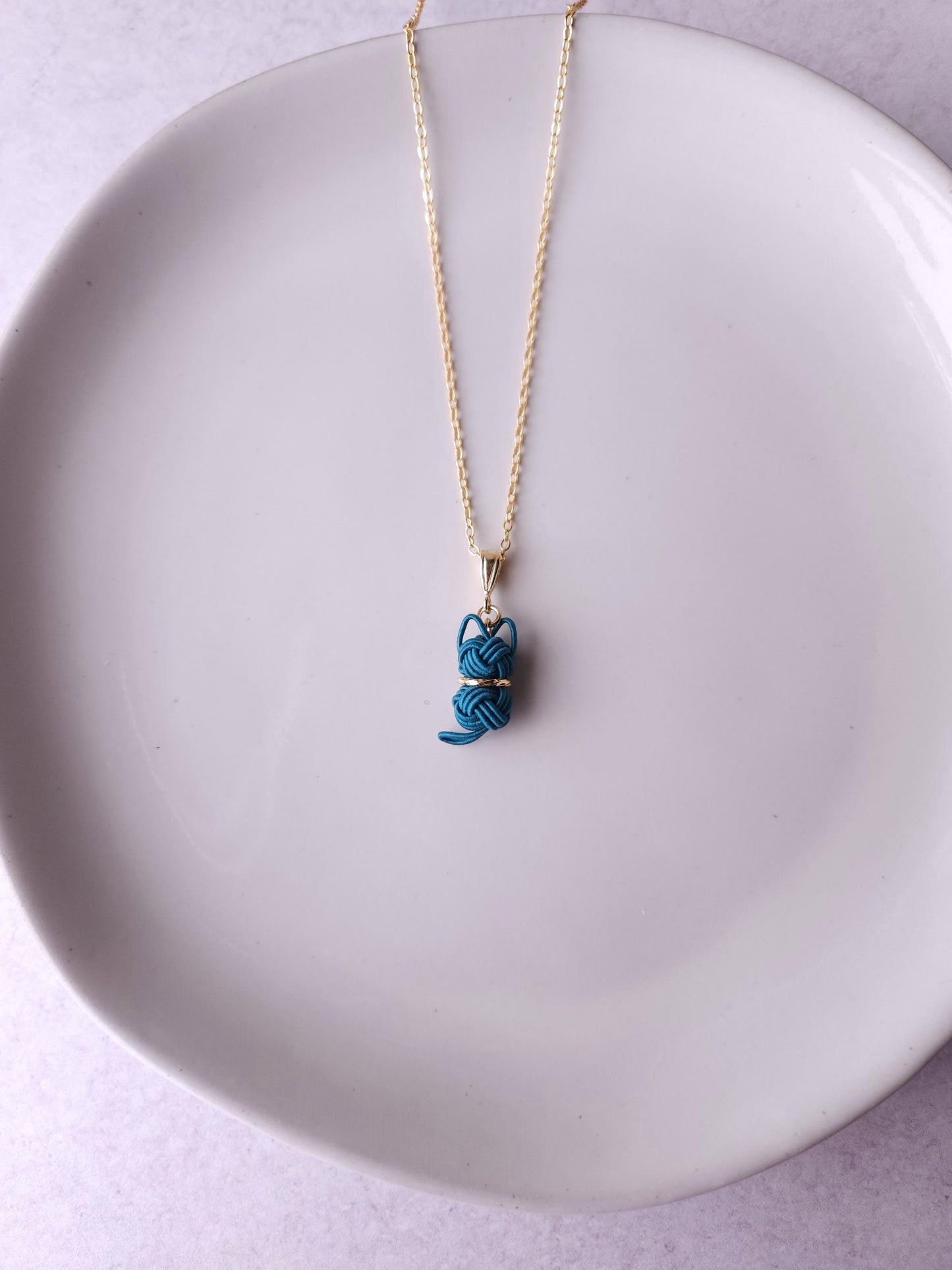 Cat Necklace - Teal Green