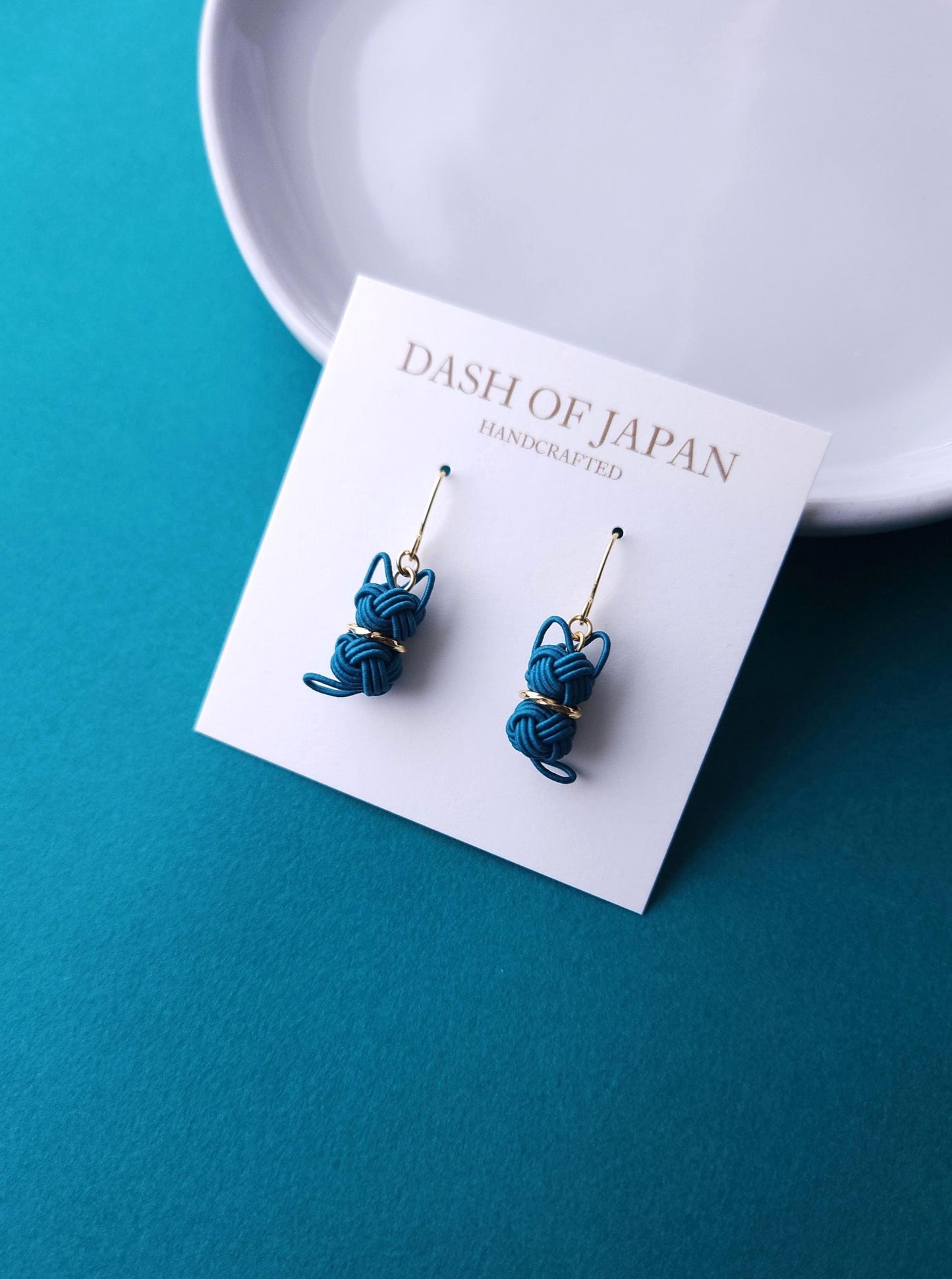 Cat Earrings - Teal Green