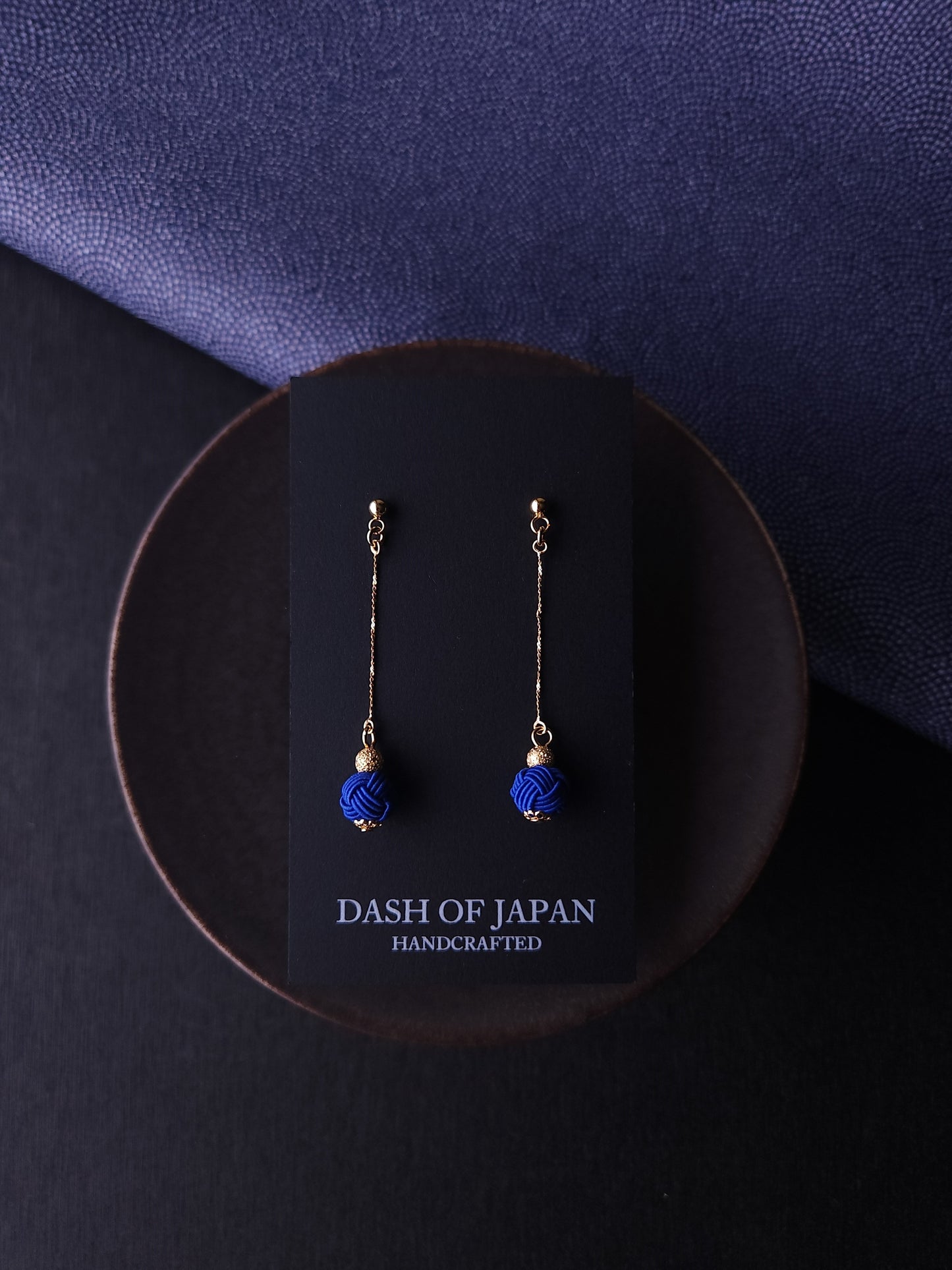 Long Drop Earrings - Blue