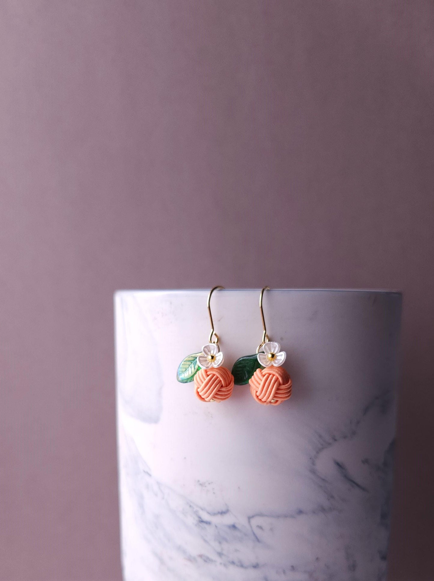 Fruits Earrings - Apricot Orange