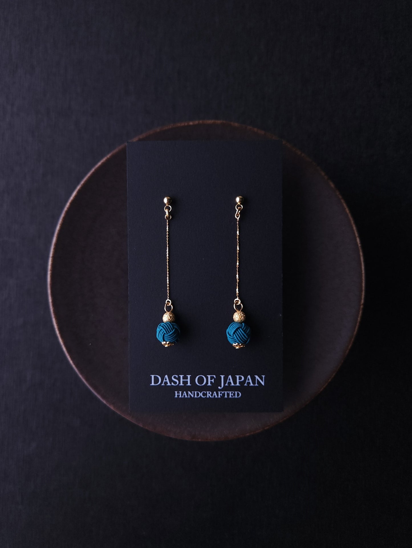 Long Drop Earrings- Teal