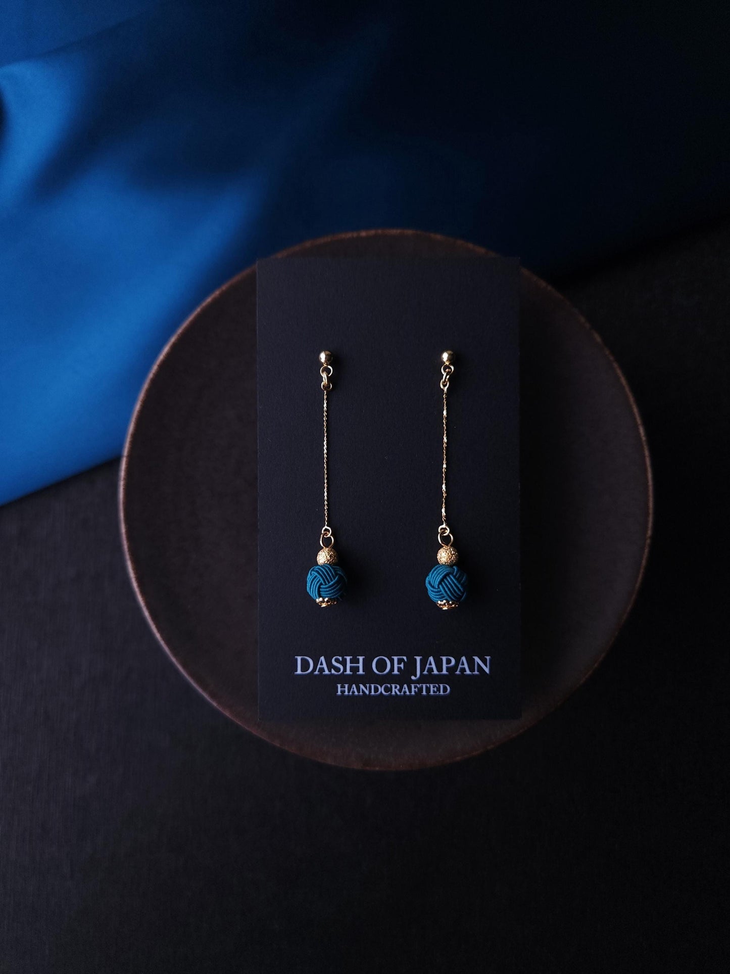 Long Drop Earrings- Teal