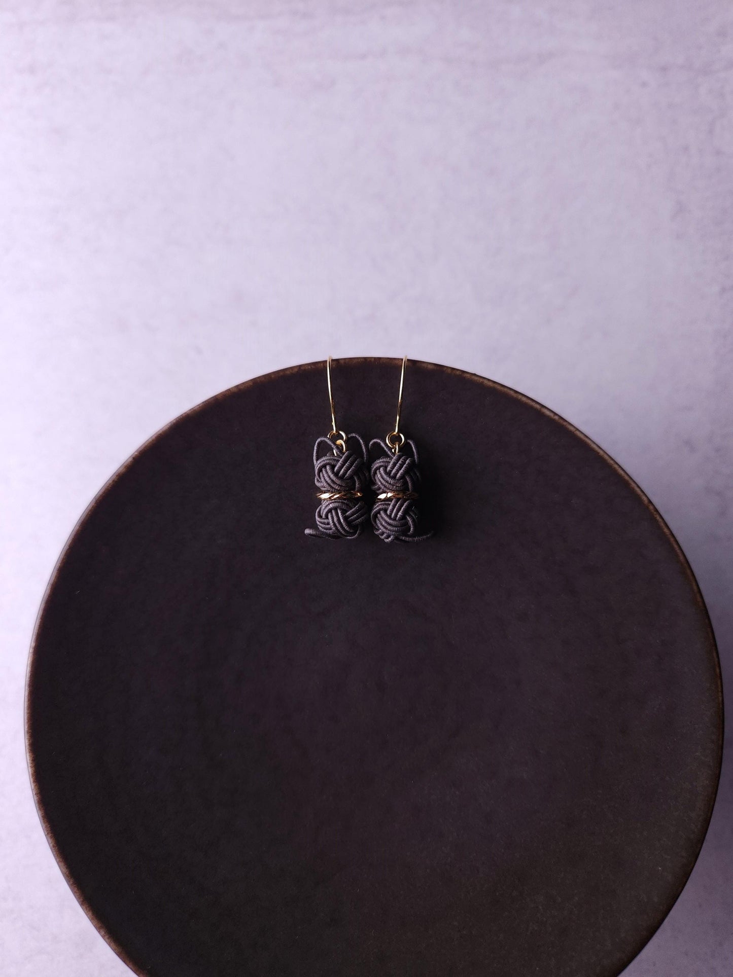 Cat Earrings - Charcoal Gray
