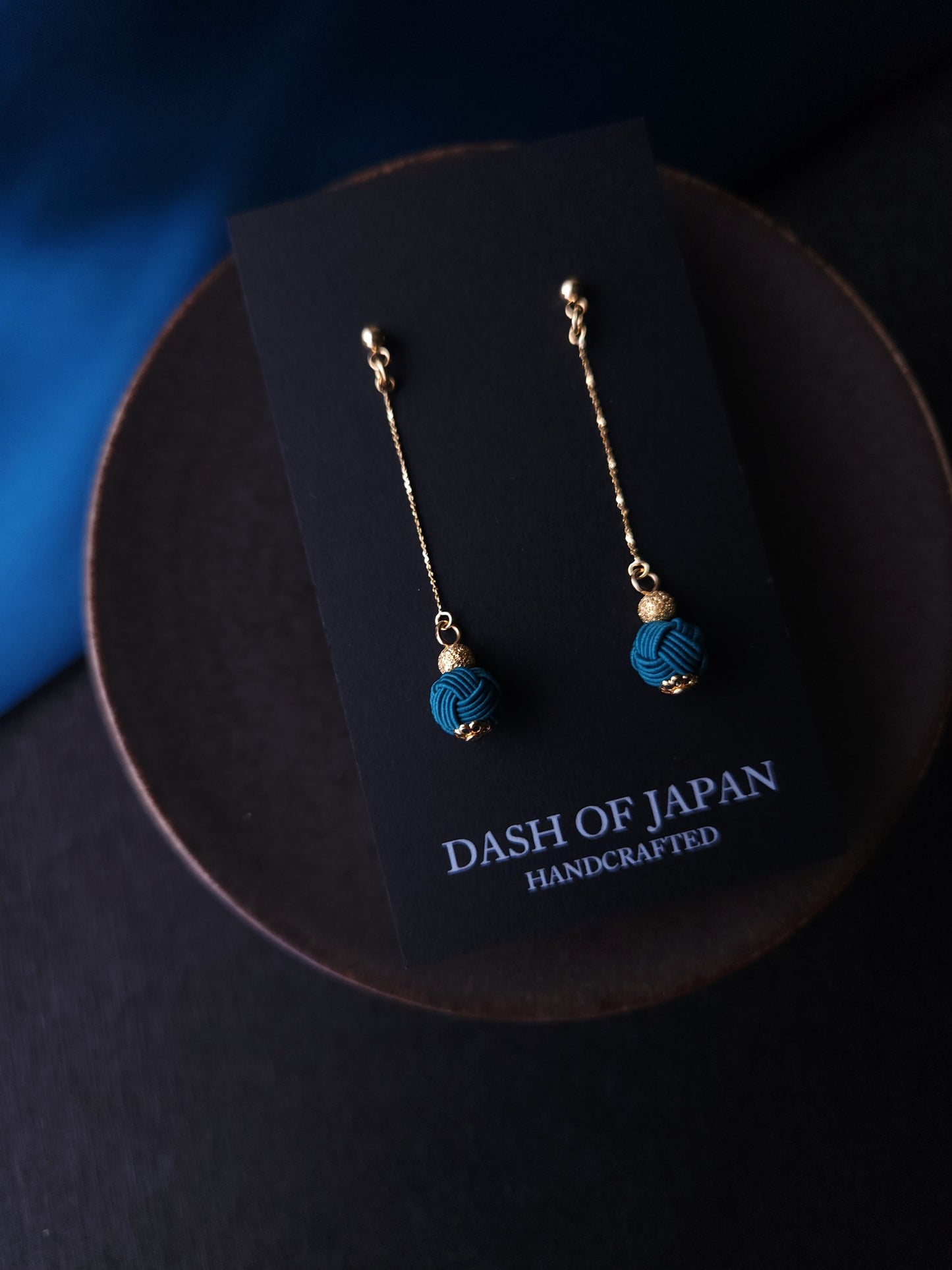 Long Drop Earrings- Teal