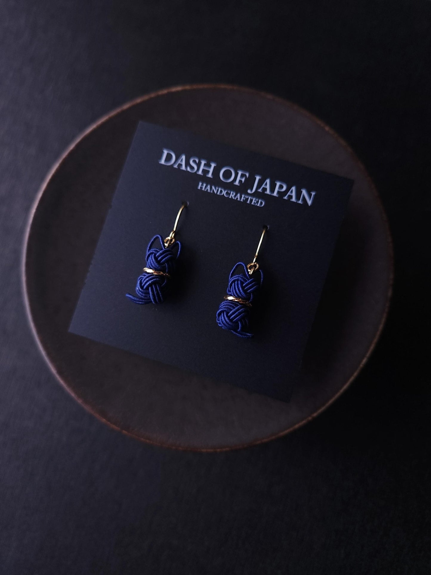 Cat Earrings - Dark Navy Blue