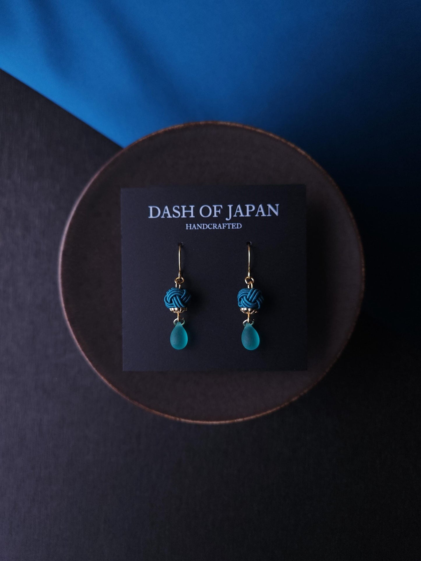 Simple Drop Earrings- Teal Green